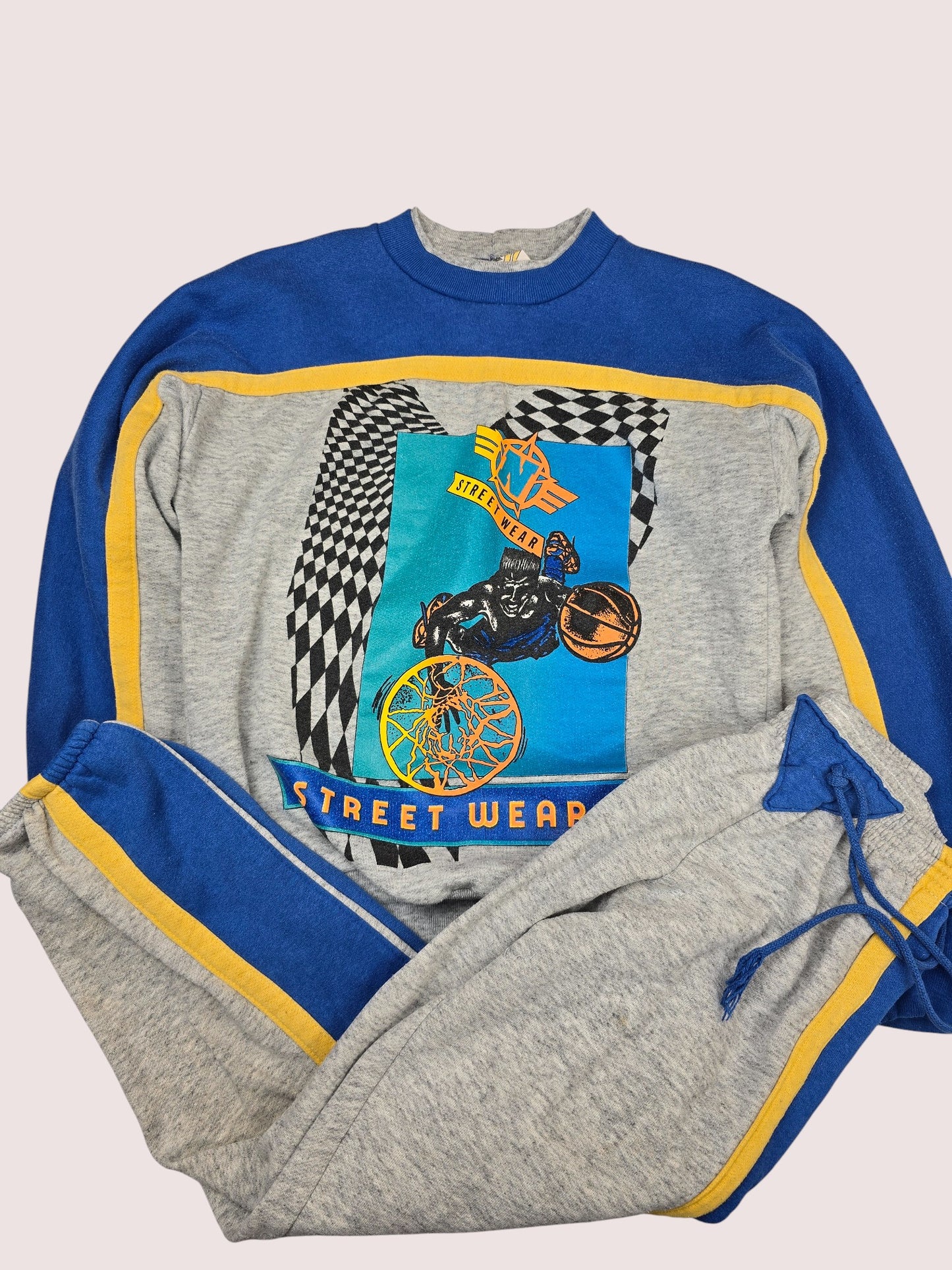 Vintage two piece basketball sweat suit 8-10Y