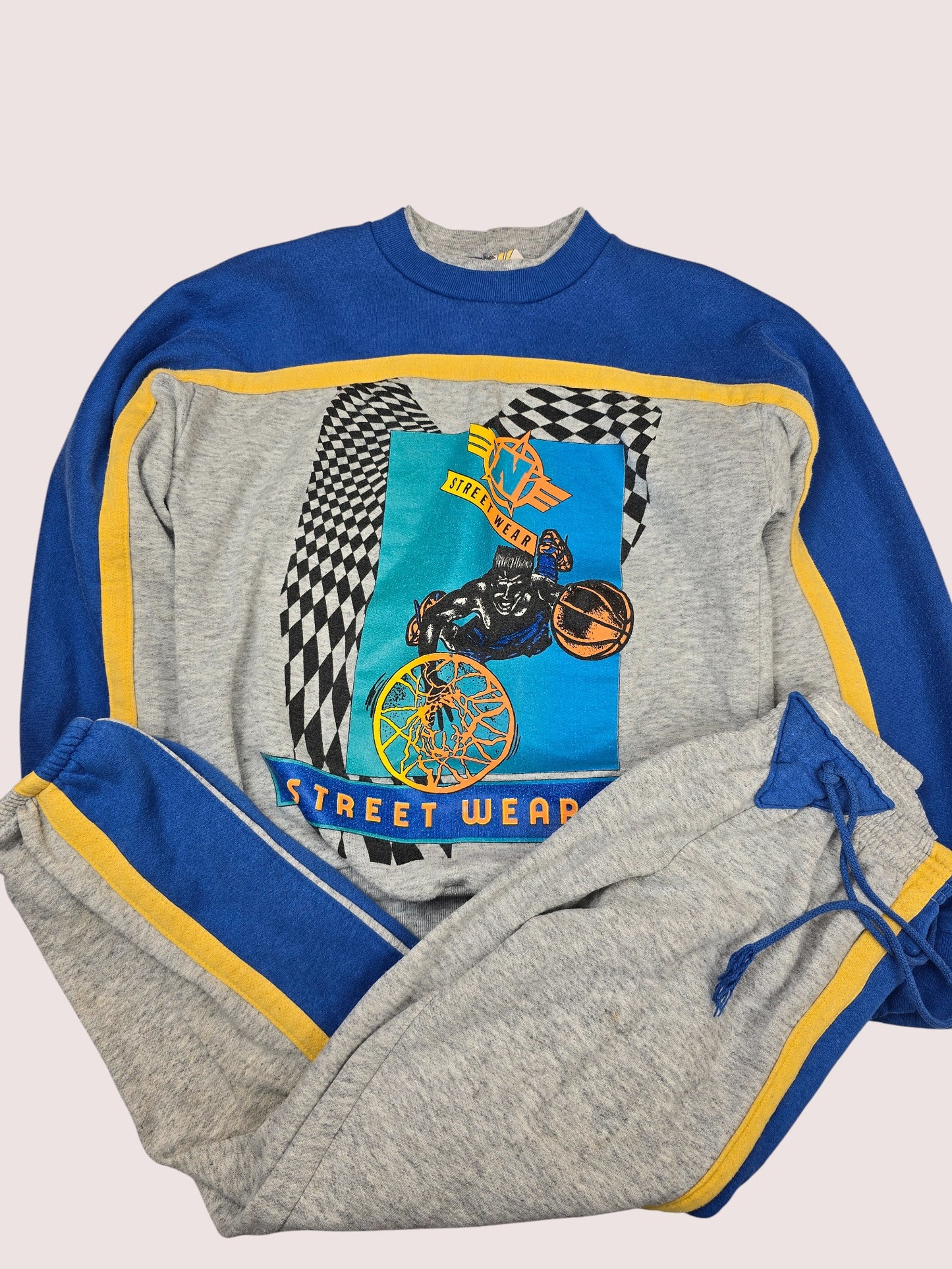Vintage two piece basketball sweat suit 8-10Y