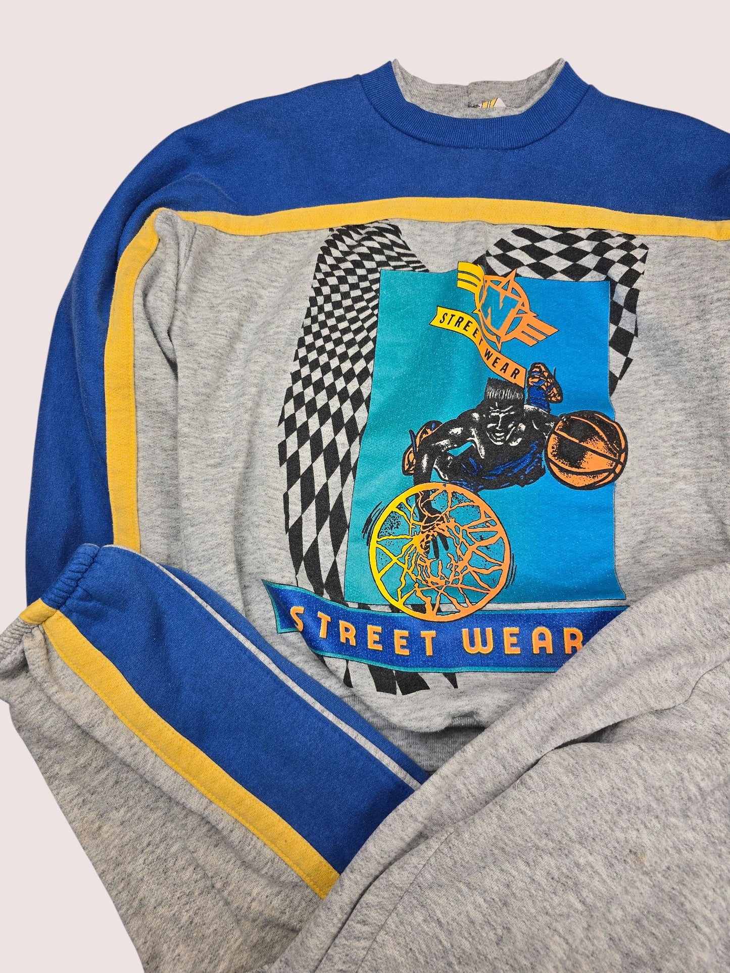 Vintage two piece basketball sweat suit 8-10Y