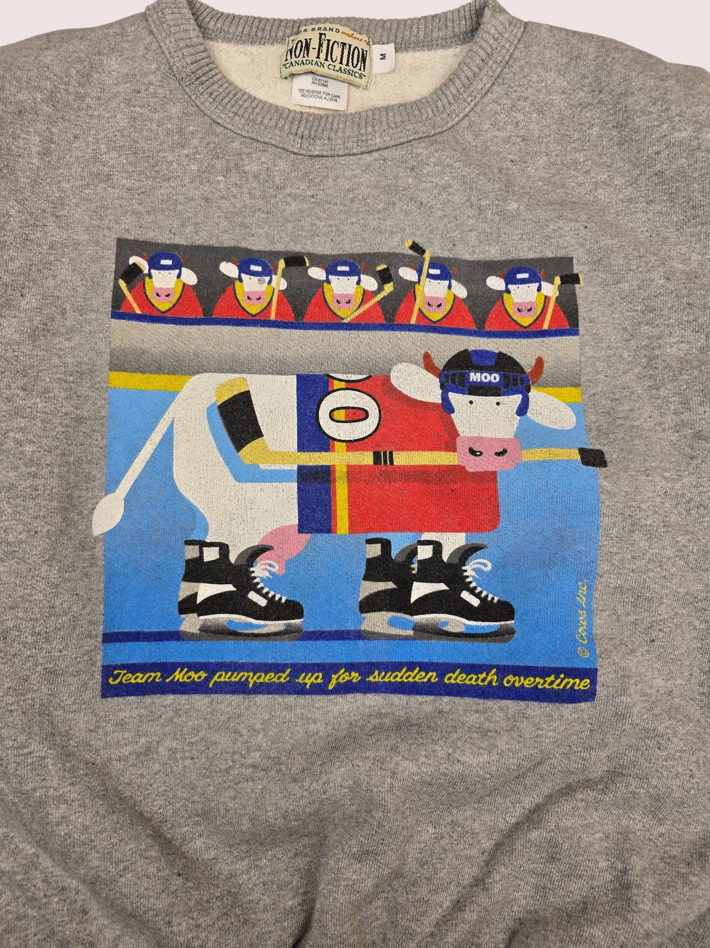 Vintage Cows hockey crewneck Tagged Youth M