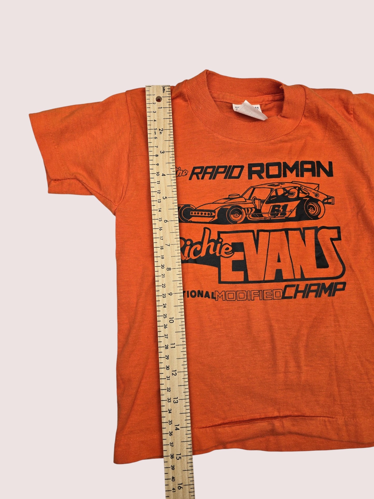 Vintage Richie Evans Nascar single stitch racing tee Best Fit 4-6Y