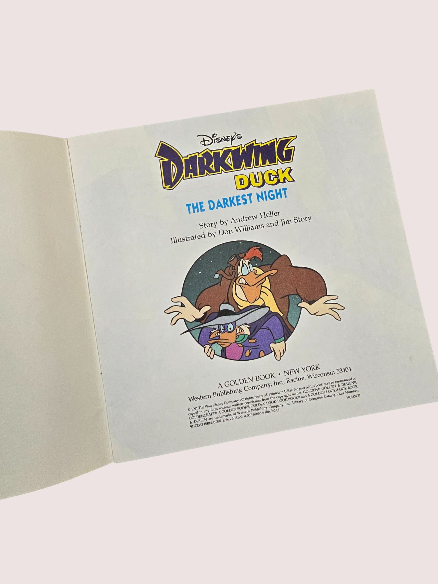 Vintage Darkwing Duck paperback book