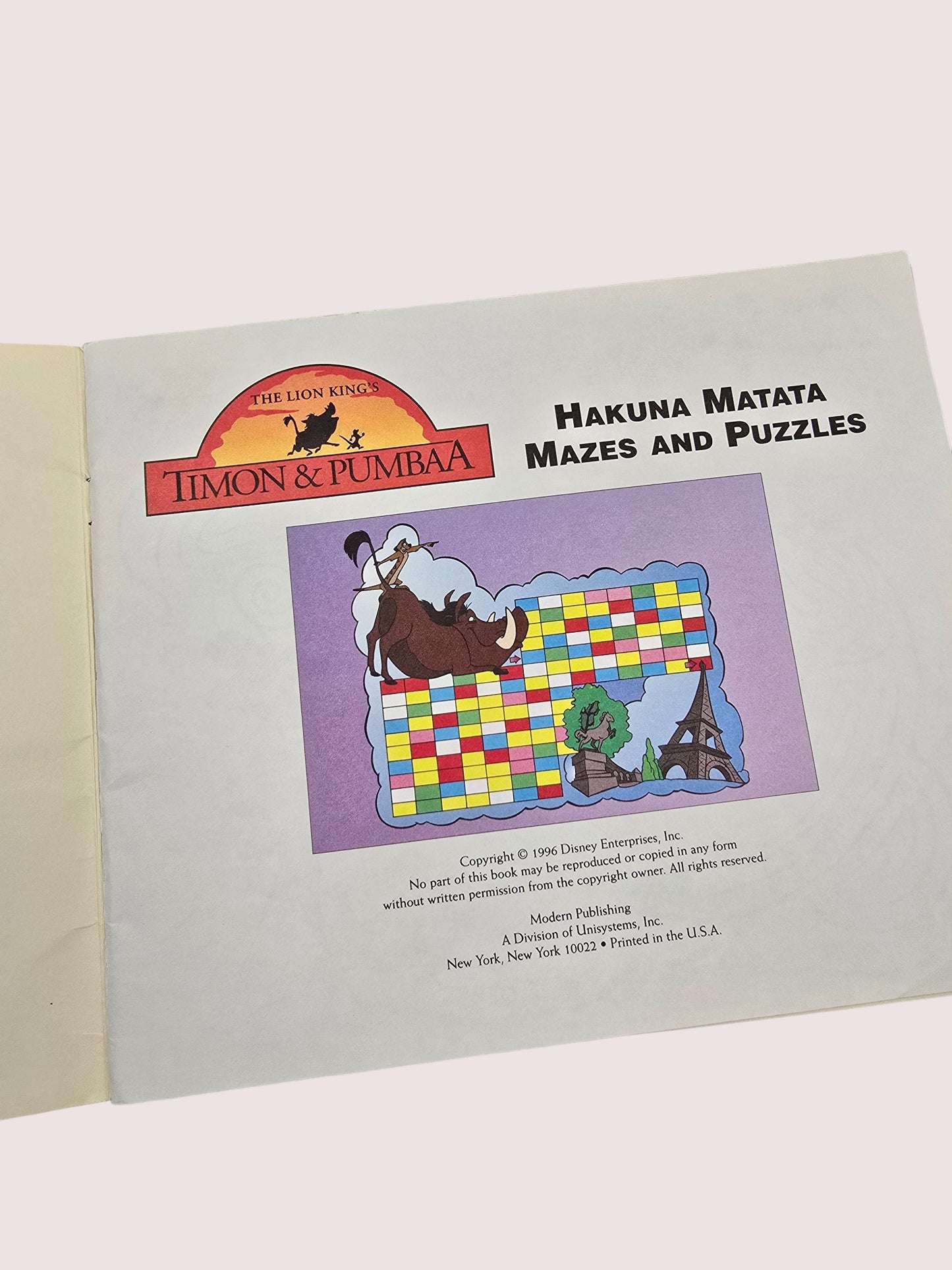 Vintage Lion Ling mazes and puzzles paperback book