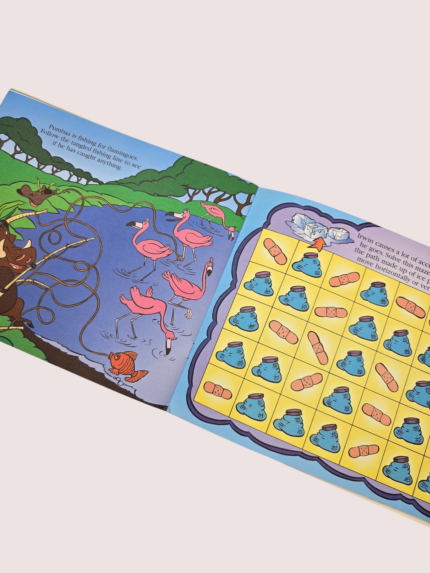 Vintage Lion Ling mazes and puzzles paperback book