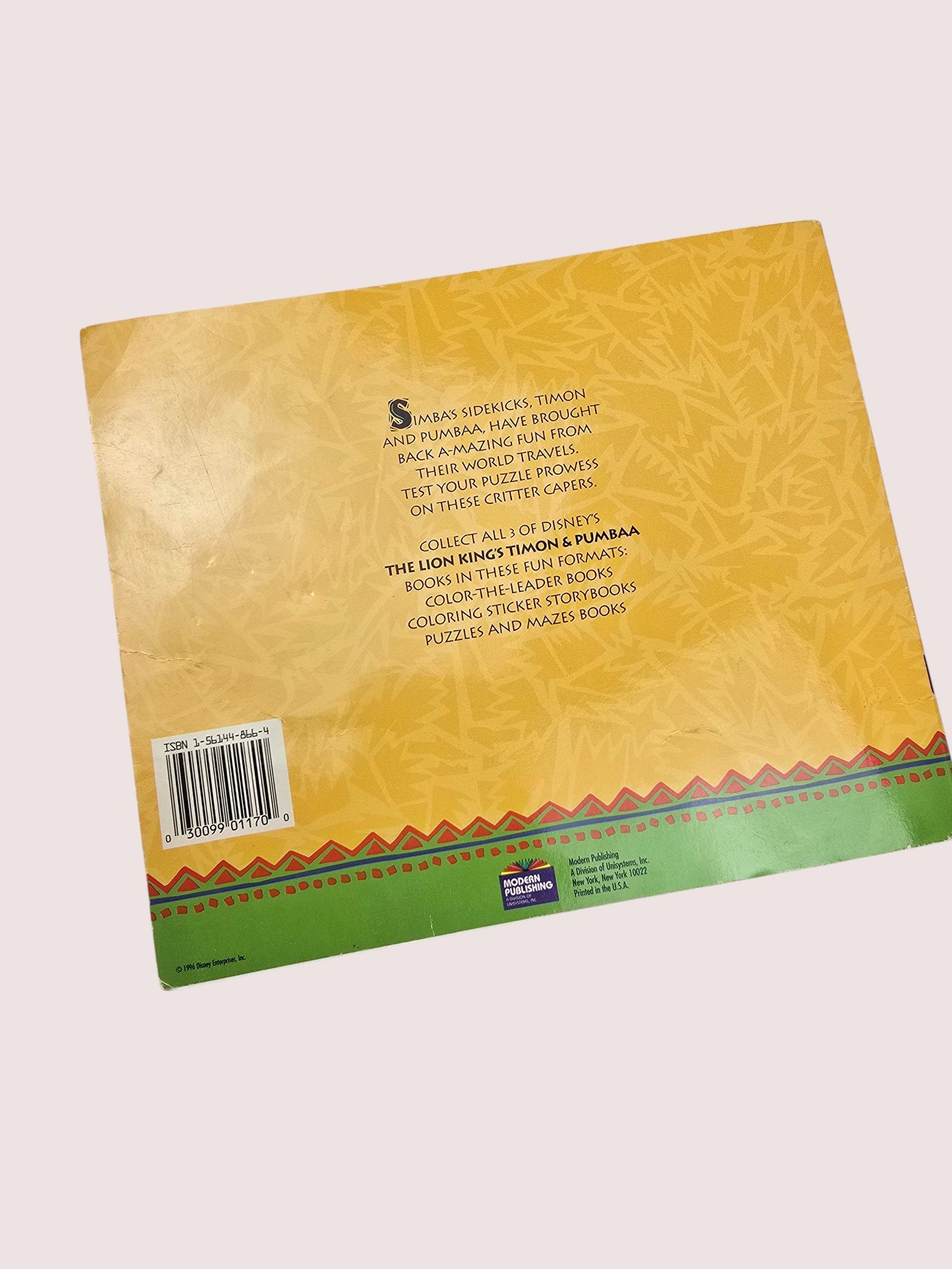 Vintage Lion Ling mazes and puzzles paperback book