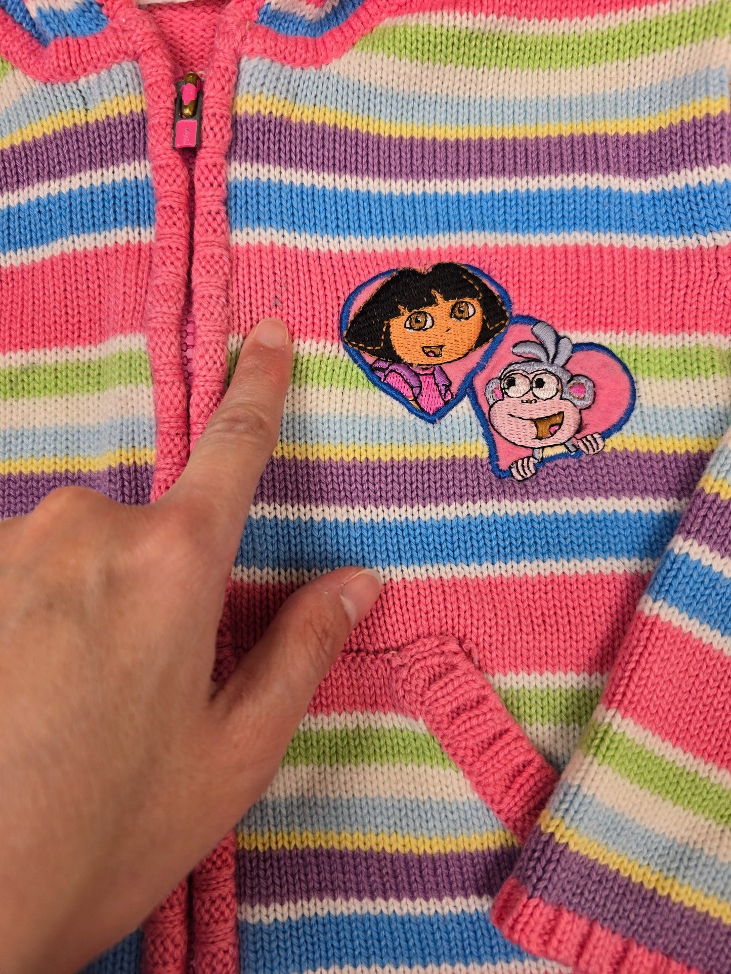 Y2K Dora two piece sweater and jeans set 3T