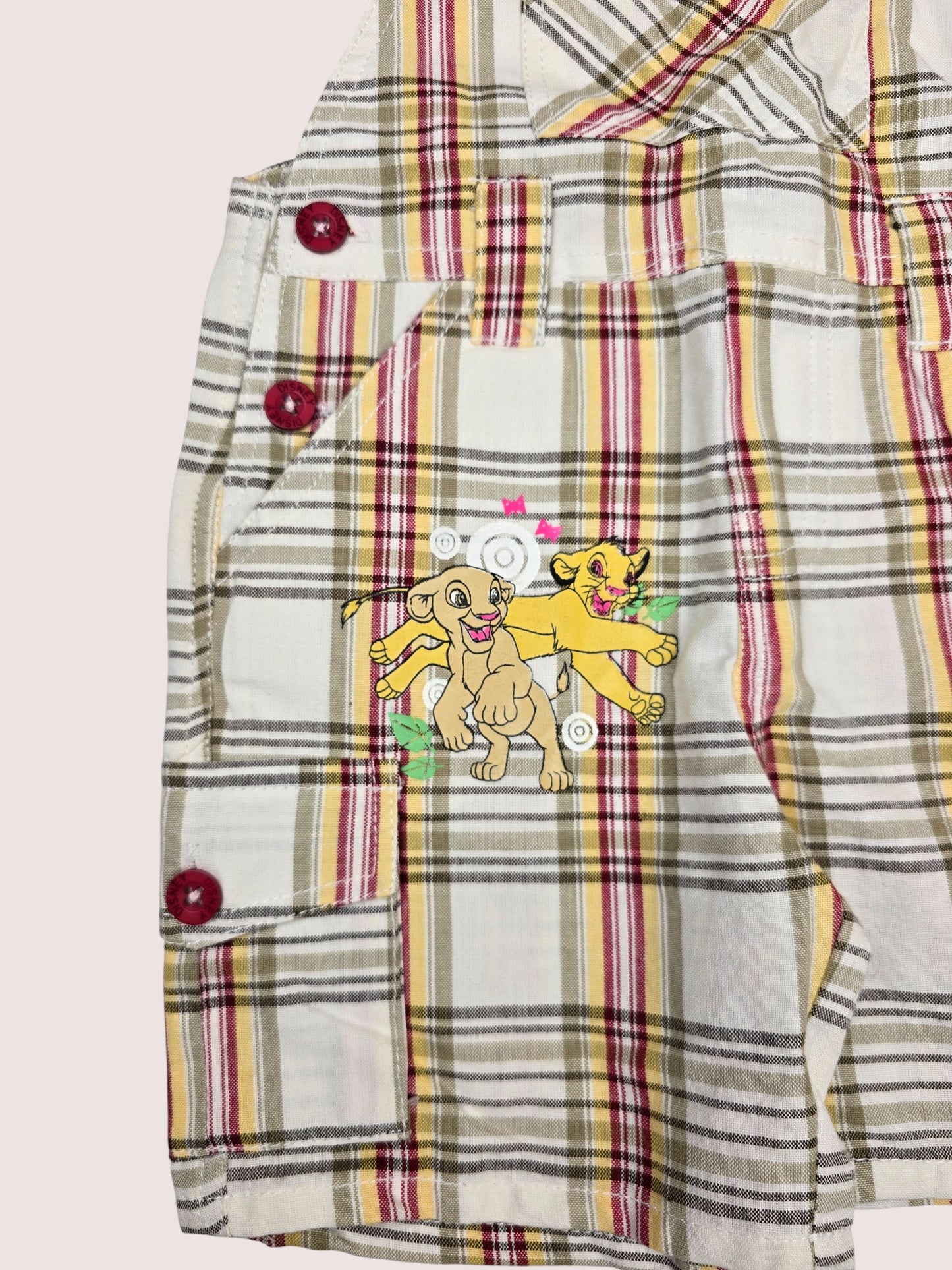 Lion King shortalls Tagged L, approx 12-18m