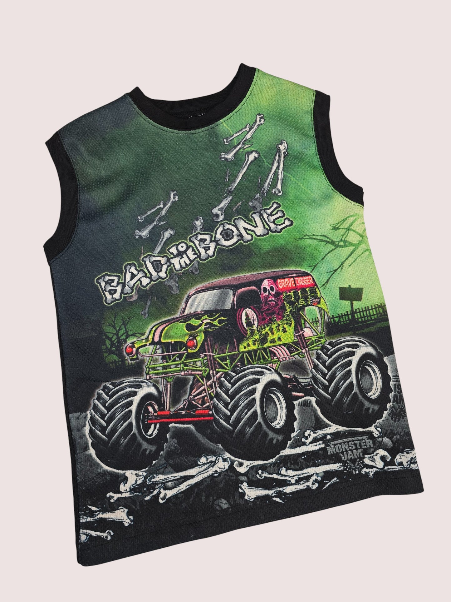 Monster Jam Grave Digger mesh tank Approx 6-8Y