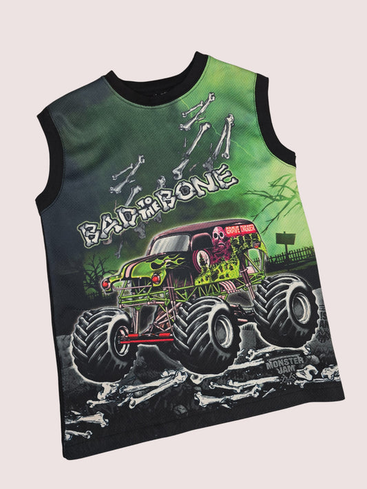 Monster Jam Grave Digger mesh tank Approx 6-8Y