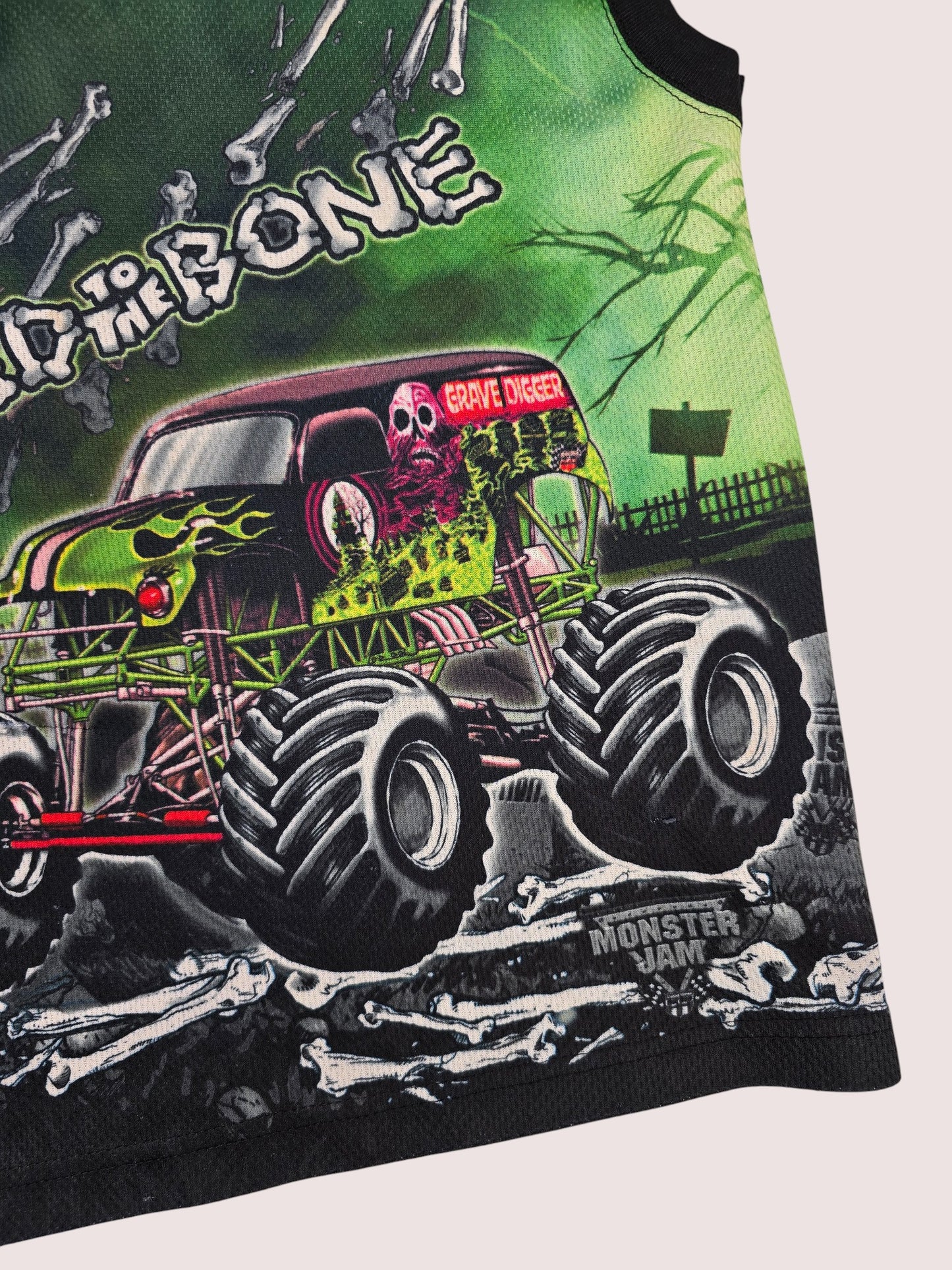 Monster Jam Grave Digger mesh tank Approx 6-8Y
