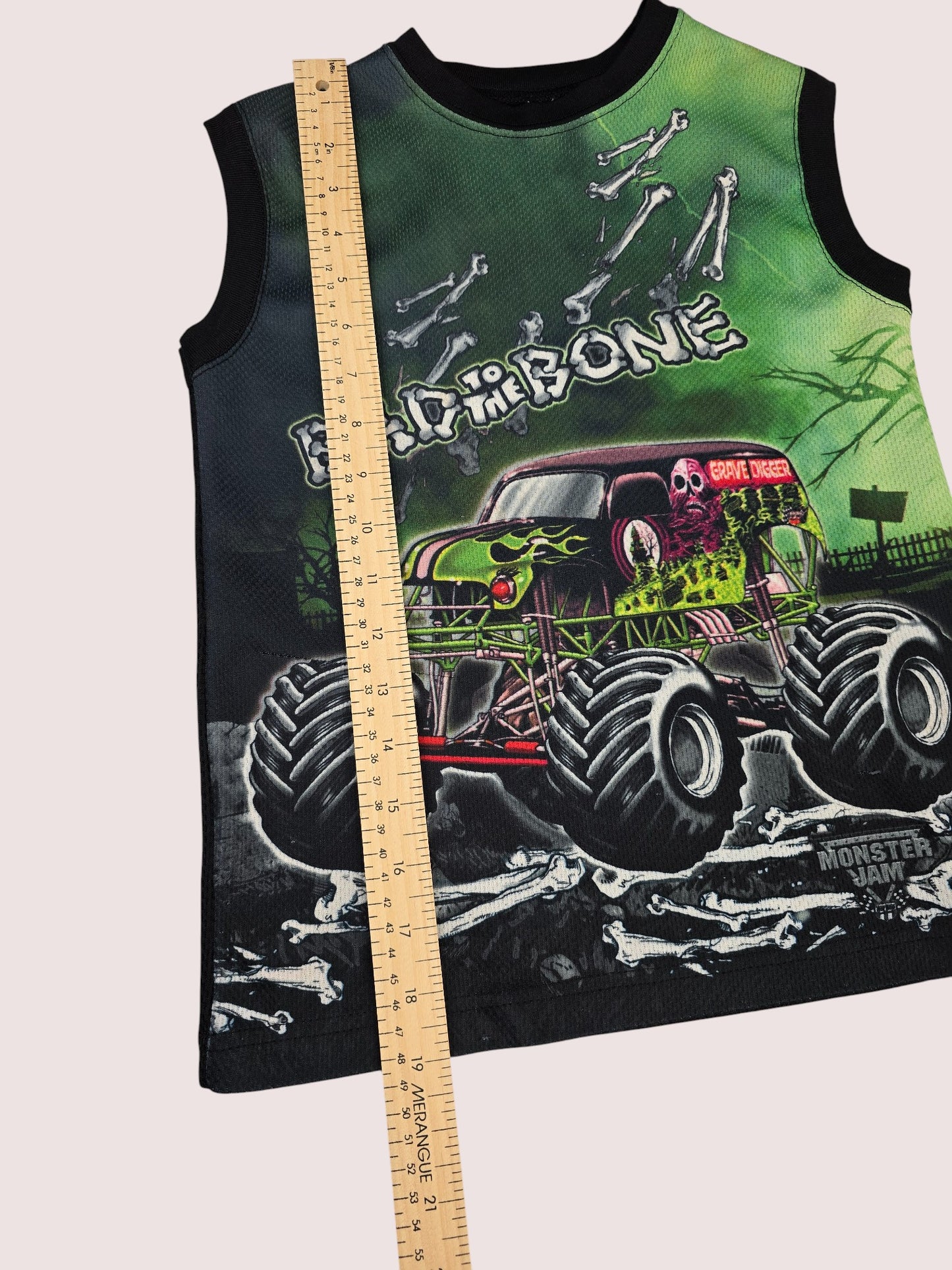 Monster Jam Grave Digger mesh tank Approx 6-8Y