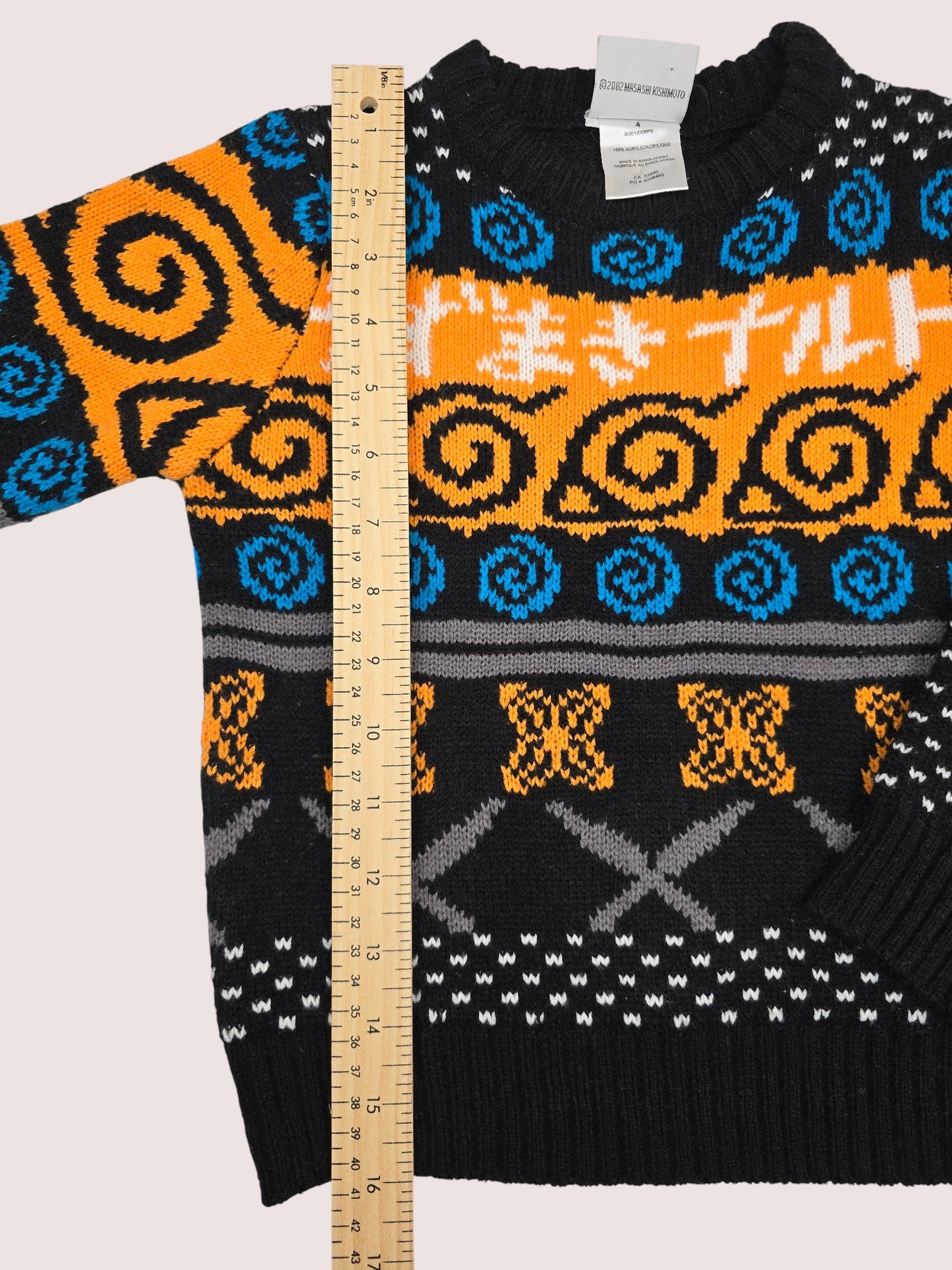 Y2K Naruto acrylic knit sweater 4T