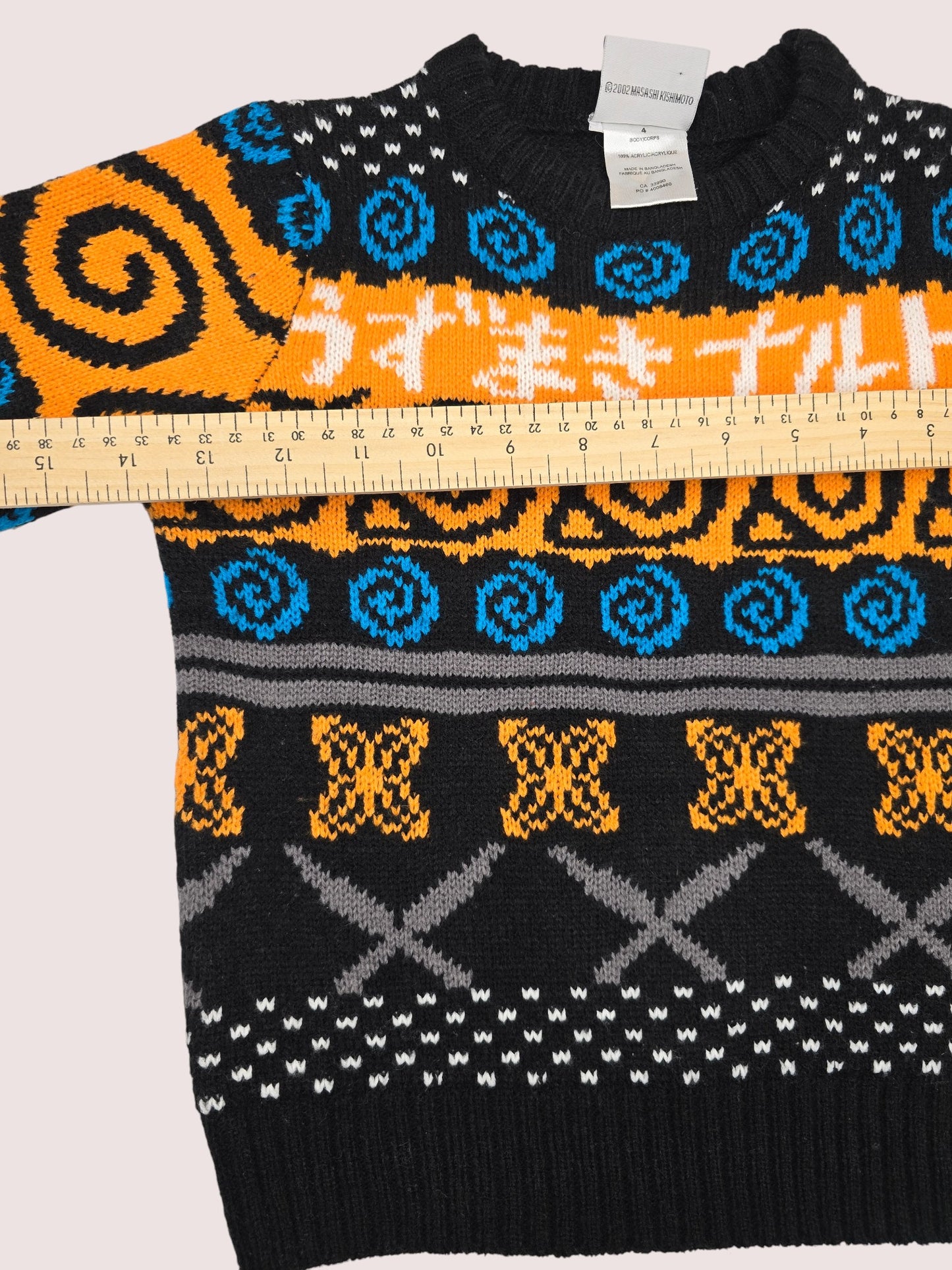 Y2K Naruto acrylic knit sweater 4T