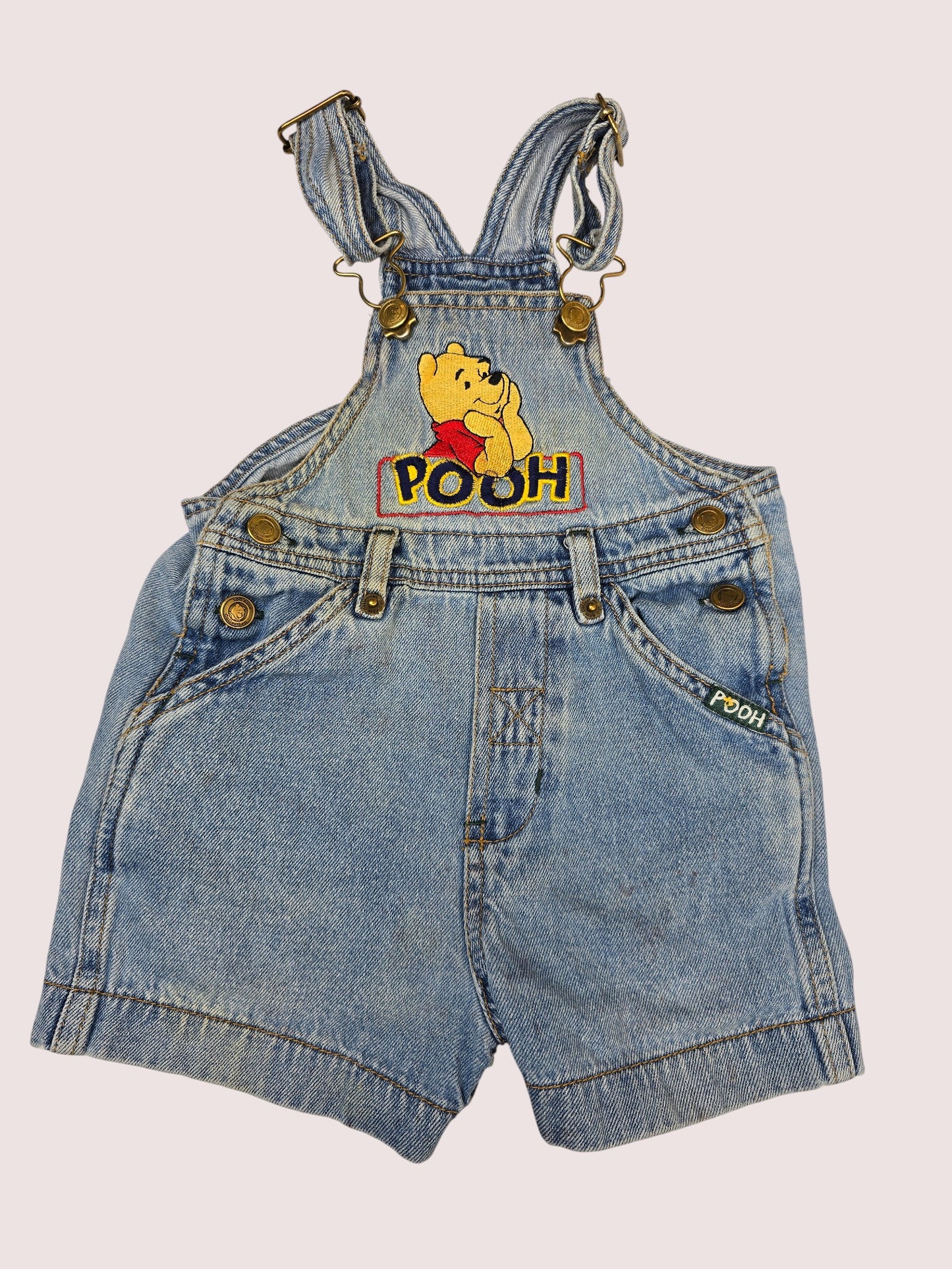 Vintage Pooh shortalls Tagged 18m