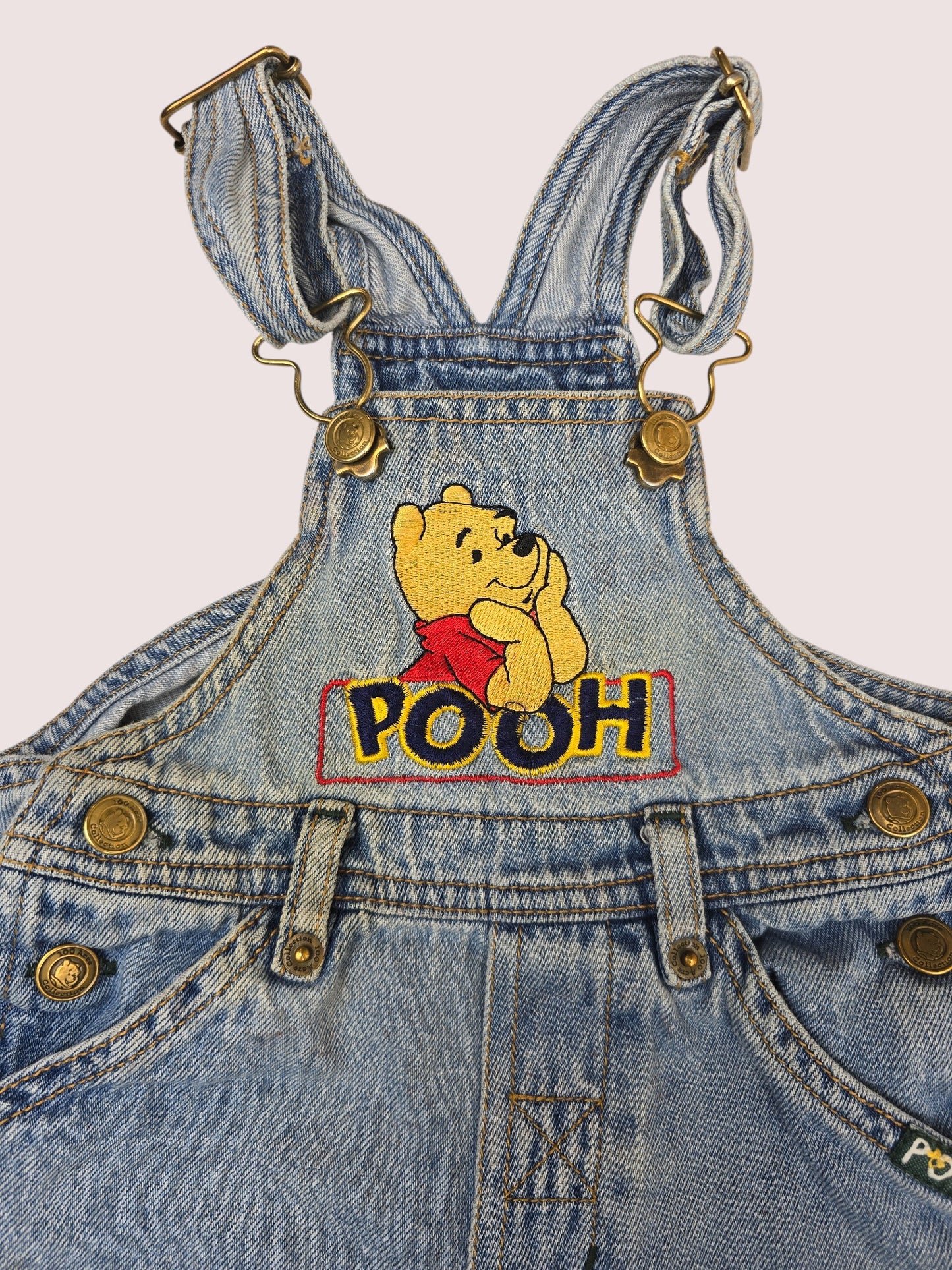 Vintage Pooh shortalls Tagged 18m