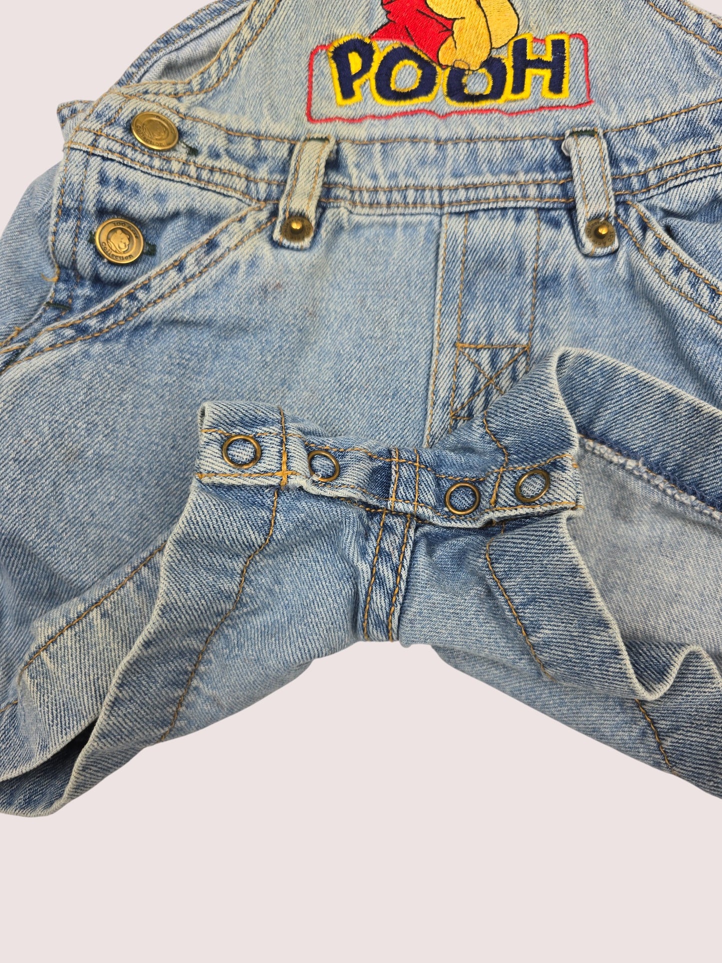 Vintage Pooh shortalls Tagged 18m