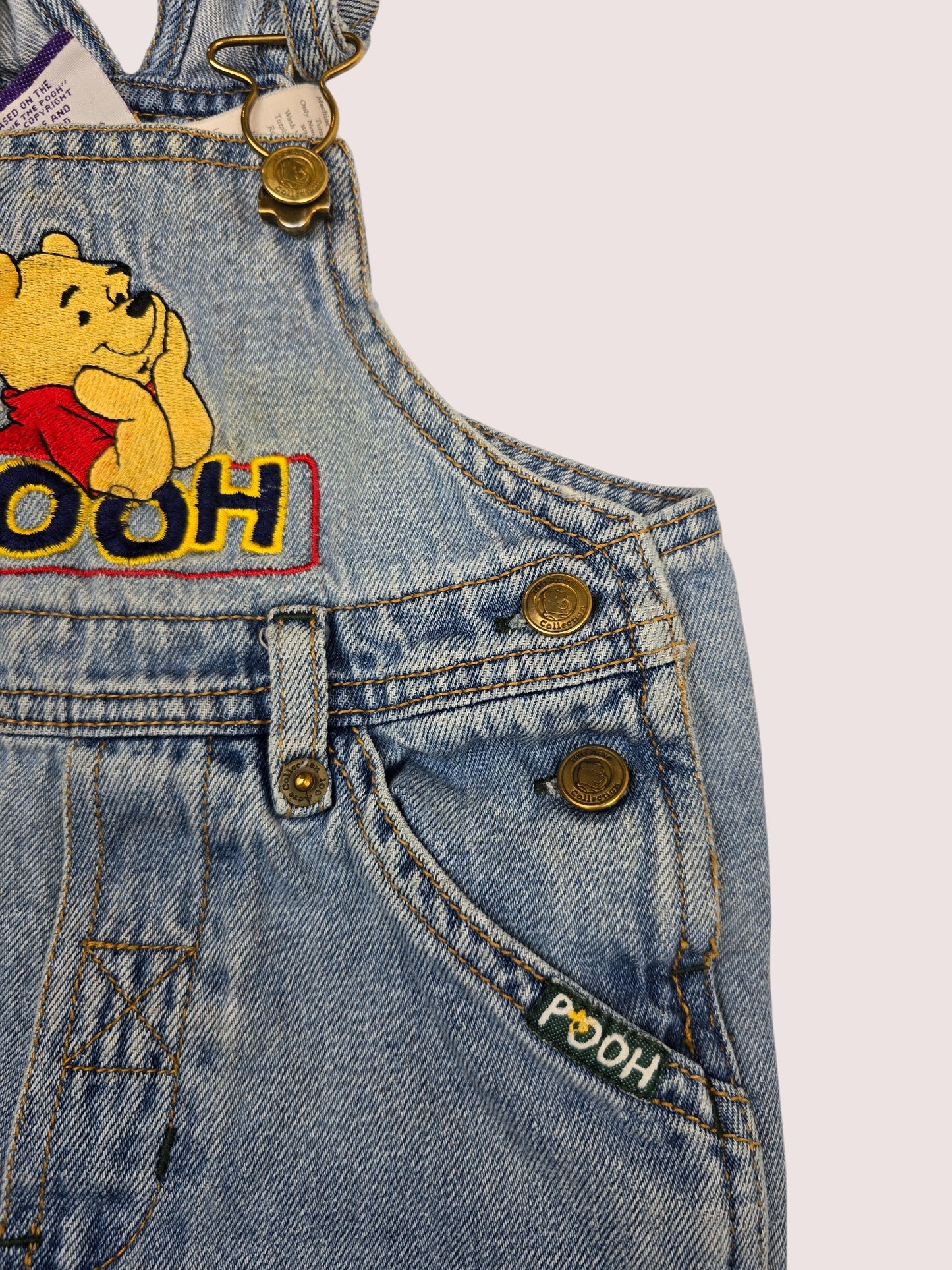 Vintage Pooh shortalls Tagged 18m