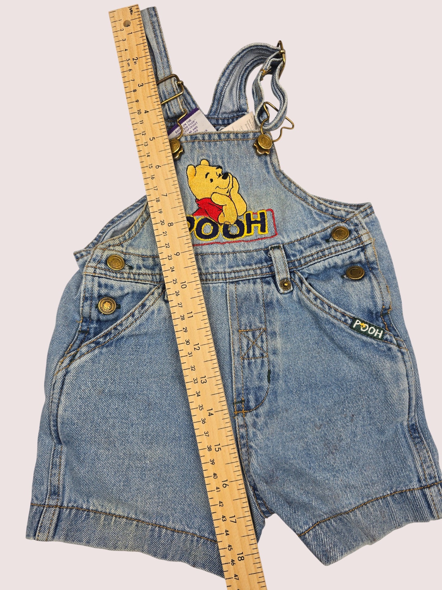 Vintage Pooh shortalls Tagged 18m