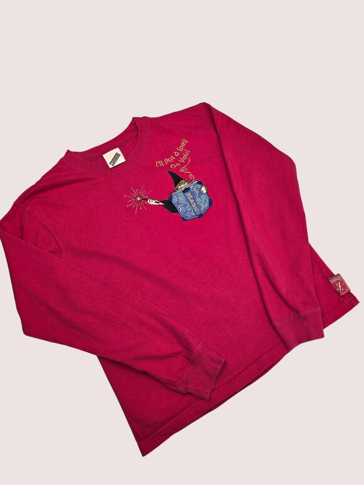 Y2K Harry Potter long sleeve shirt With 3D embroidered Hermione 8-12Y