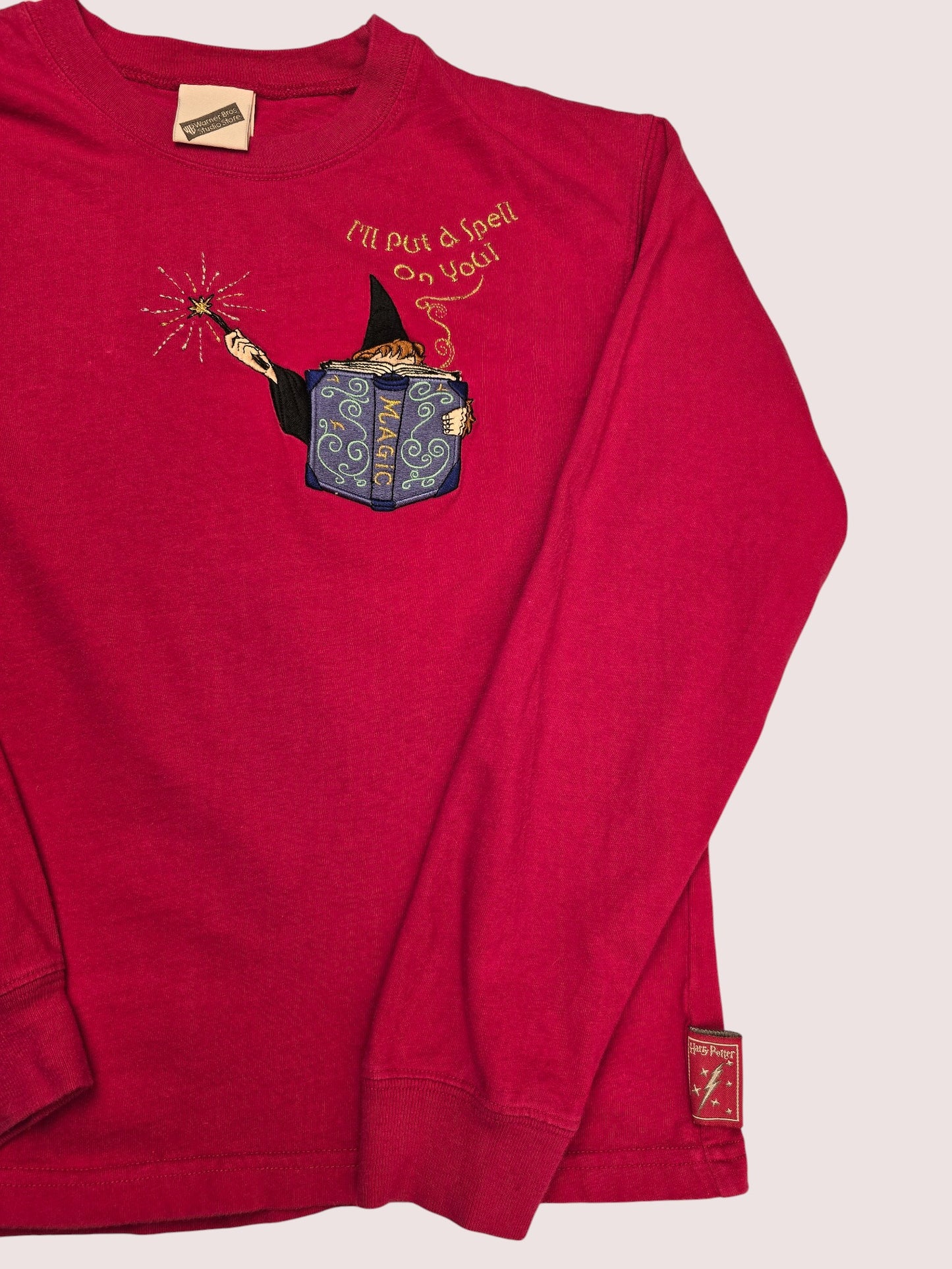 Y2K Harry Potter long sleeve shirt With 3D embroidered Hermione 8-12Y