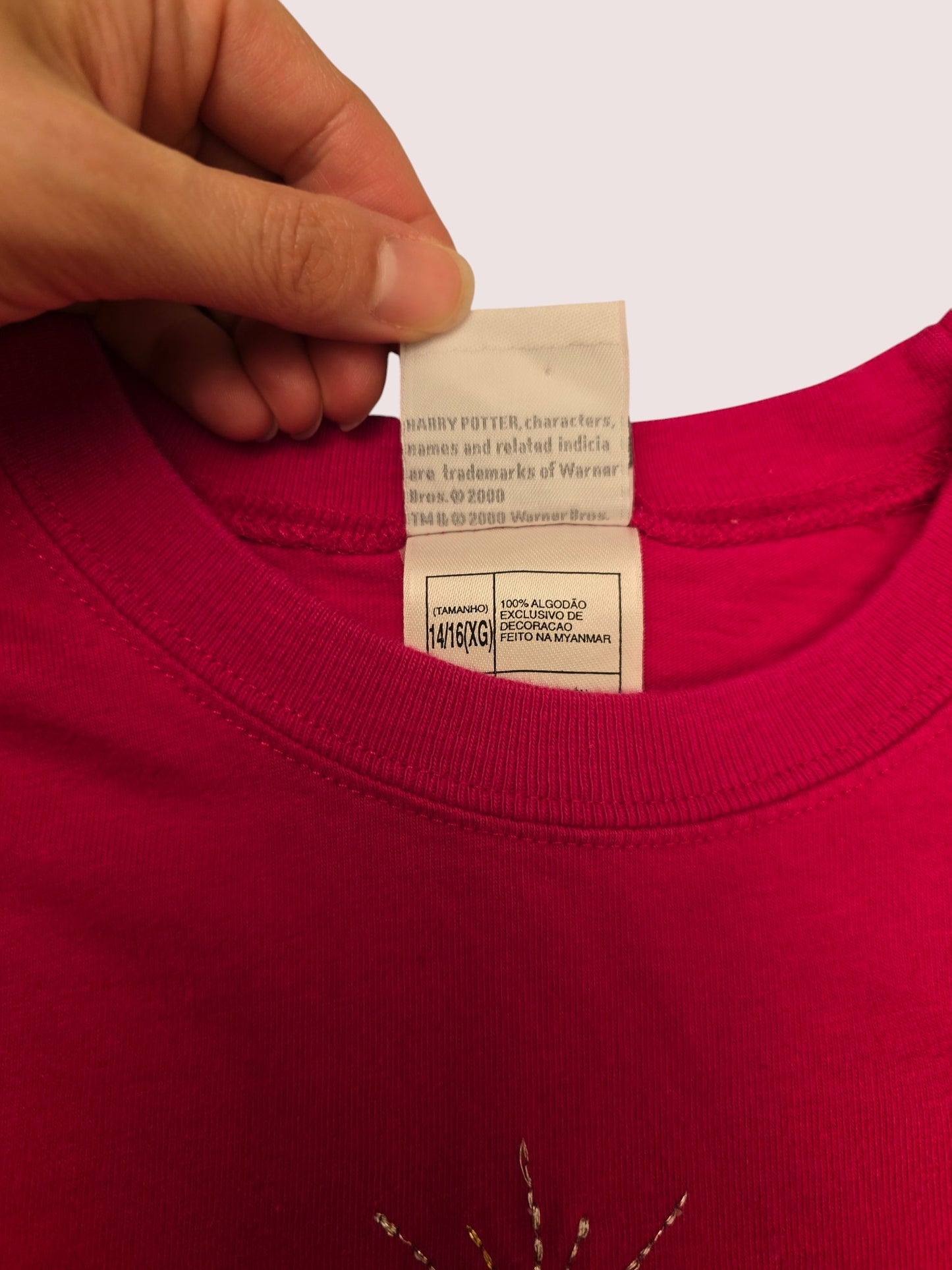 Y2K Harry Potter long sleeve shirt With 3D embroidered Hermione 8-12Y