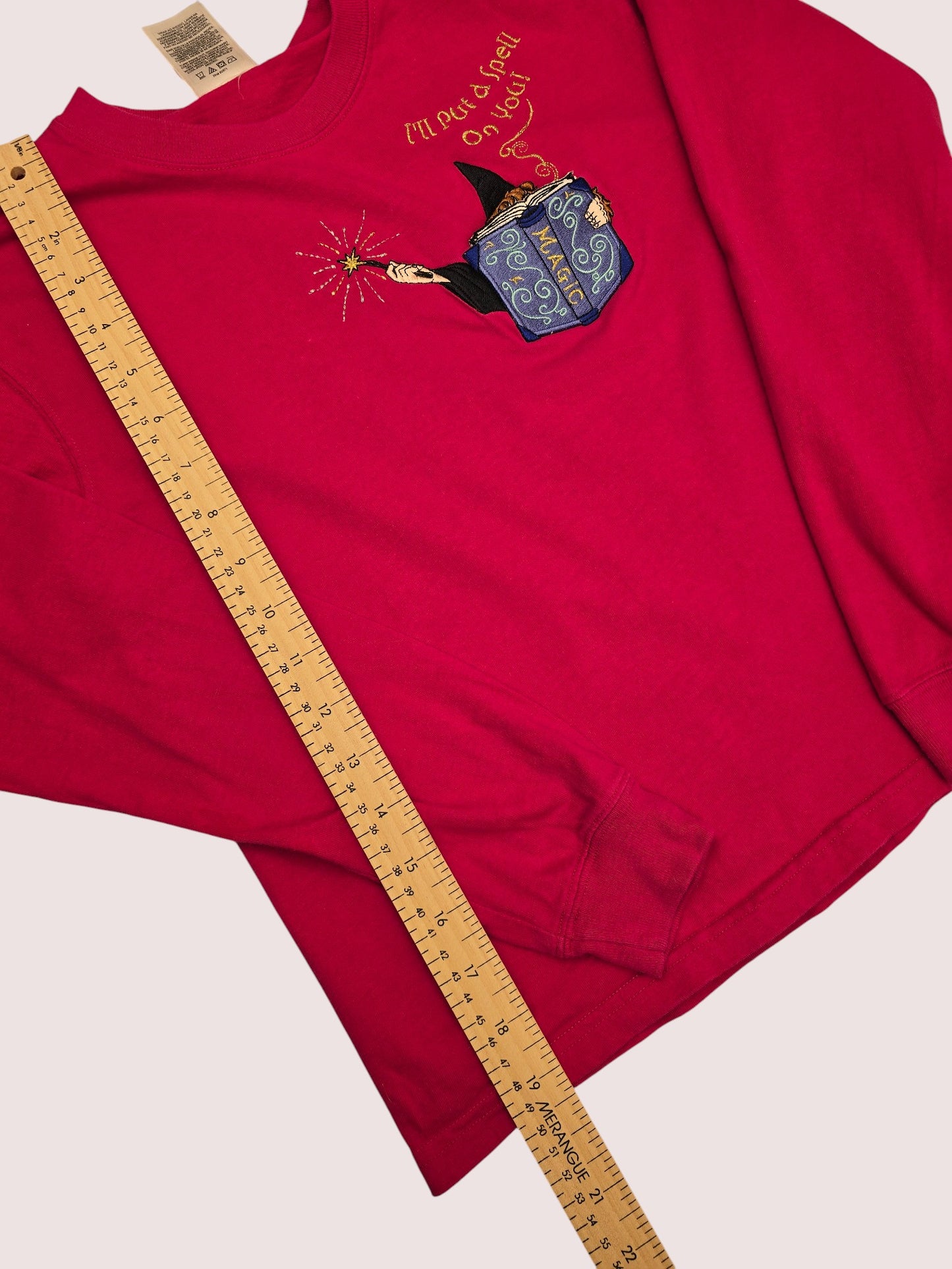 Y2K Harry Potter long sleeve shirt With 3D embroidered Hermione 8-12Y