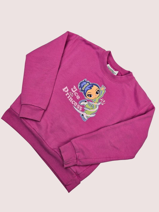 Vintage Northern Getaway Ice Princess crewneck with sparkle graphic and rhinestone details 2-4T