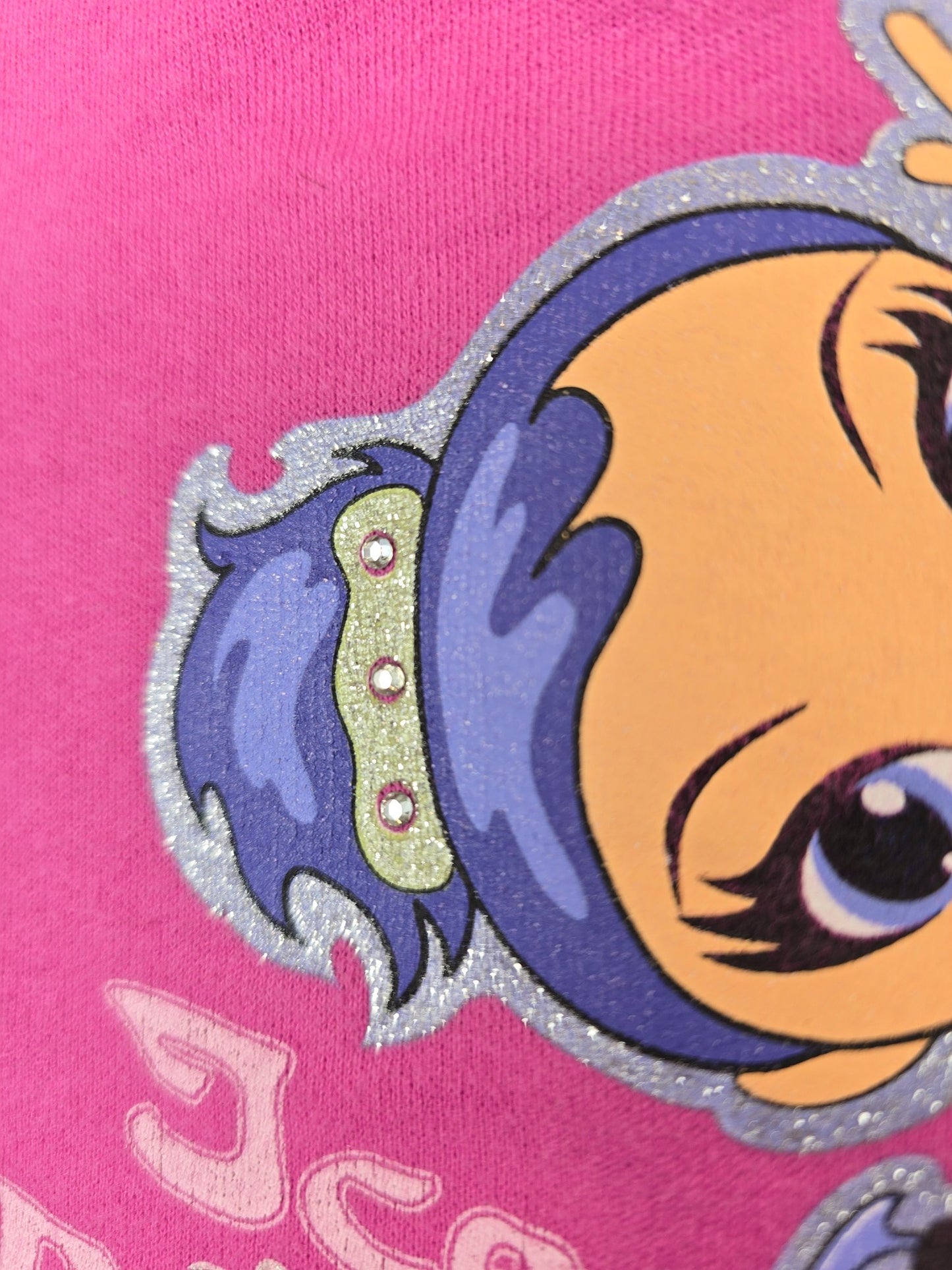 Vintage Northern Getaway Ice Princess crewneck with sparkle graphic and rhinestone details 2-4T