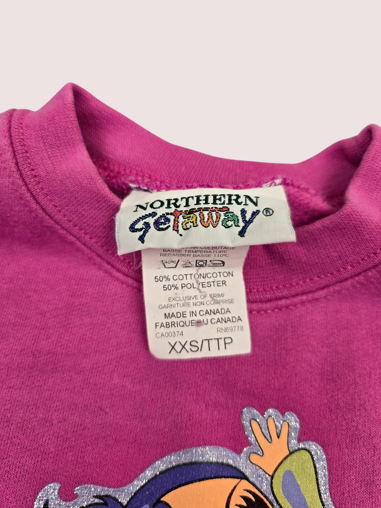 Vintage Northern Getaway Ice Princess crewneck with sparkle graphic and rhinestone details 2-4T