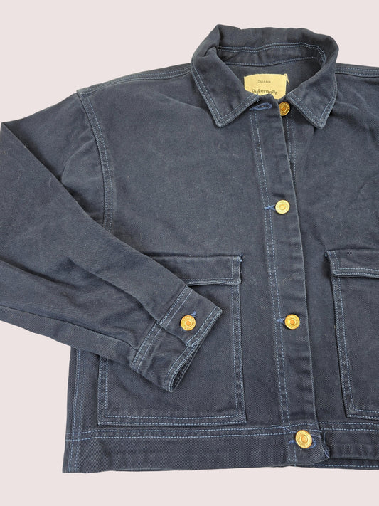 Zara cropped denim chore coat 13-14Y