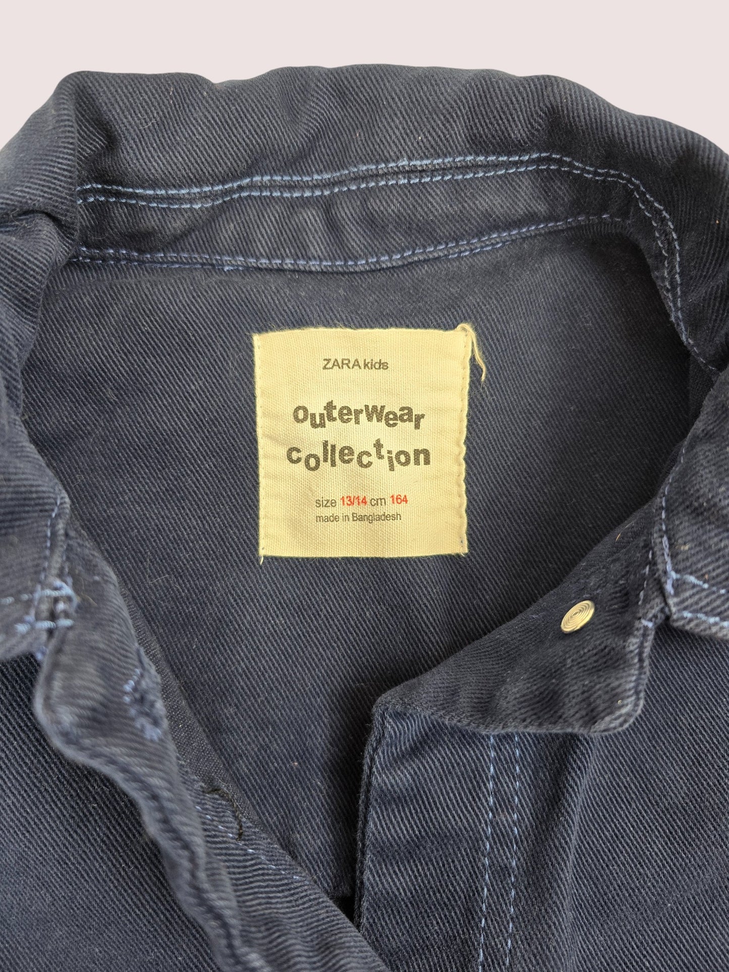 Zara cropped denim chore coat 13-14Y