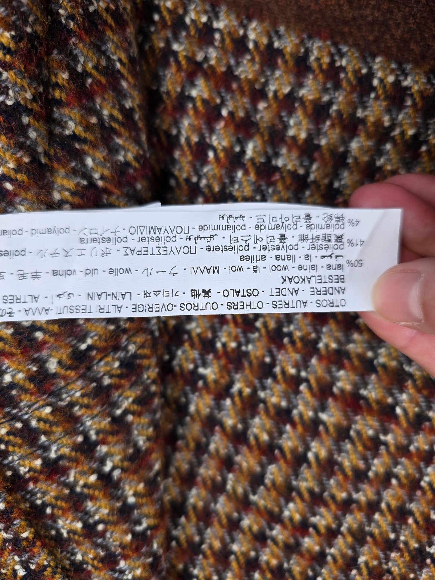 Zara wool blend patchwork jacket 10Y