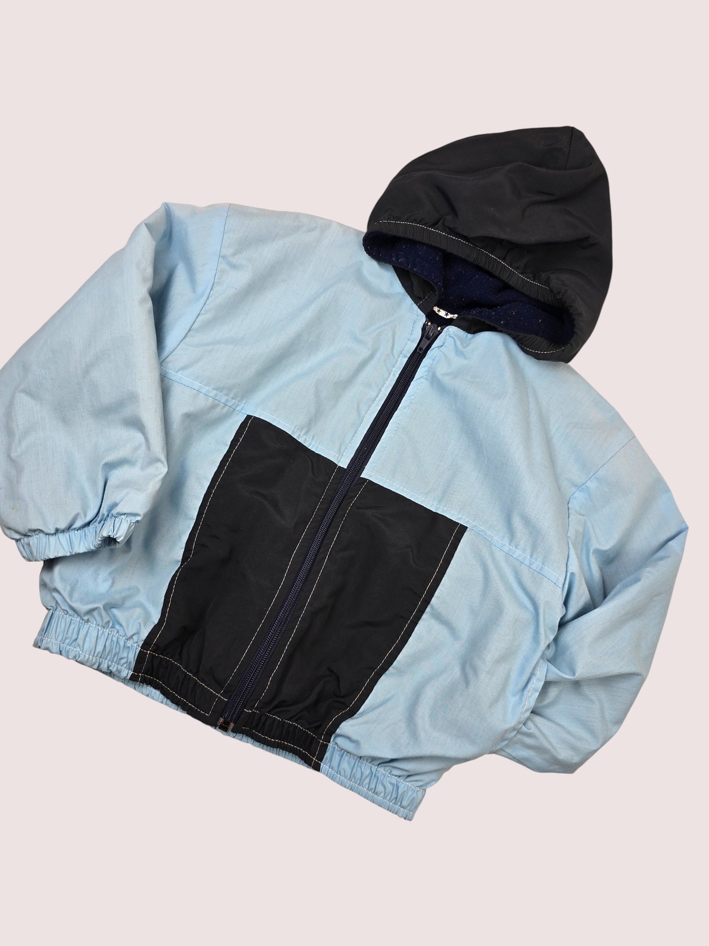 Vintage colourblock jacket fleece lined 3-4T