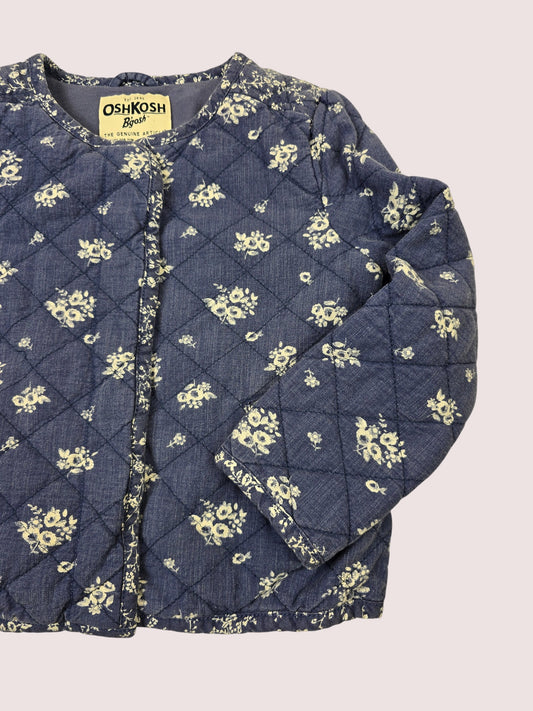 Oshkosh floral quilted lightweight jacket 4T
