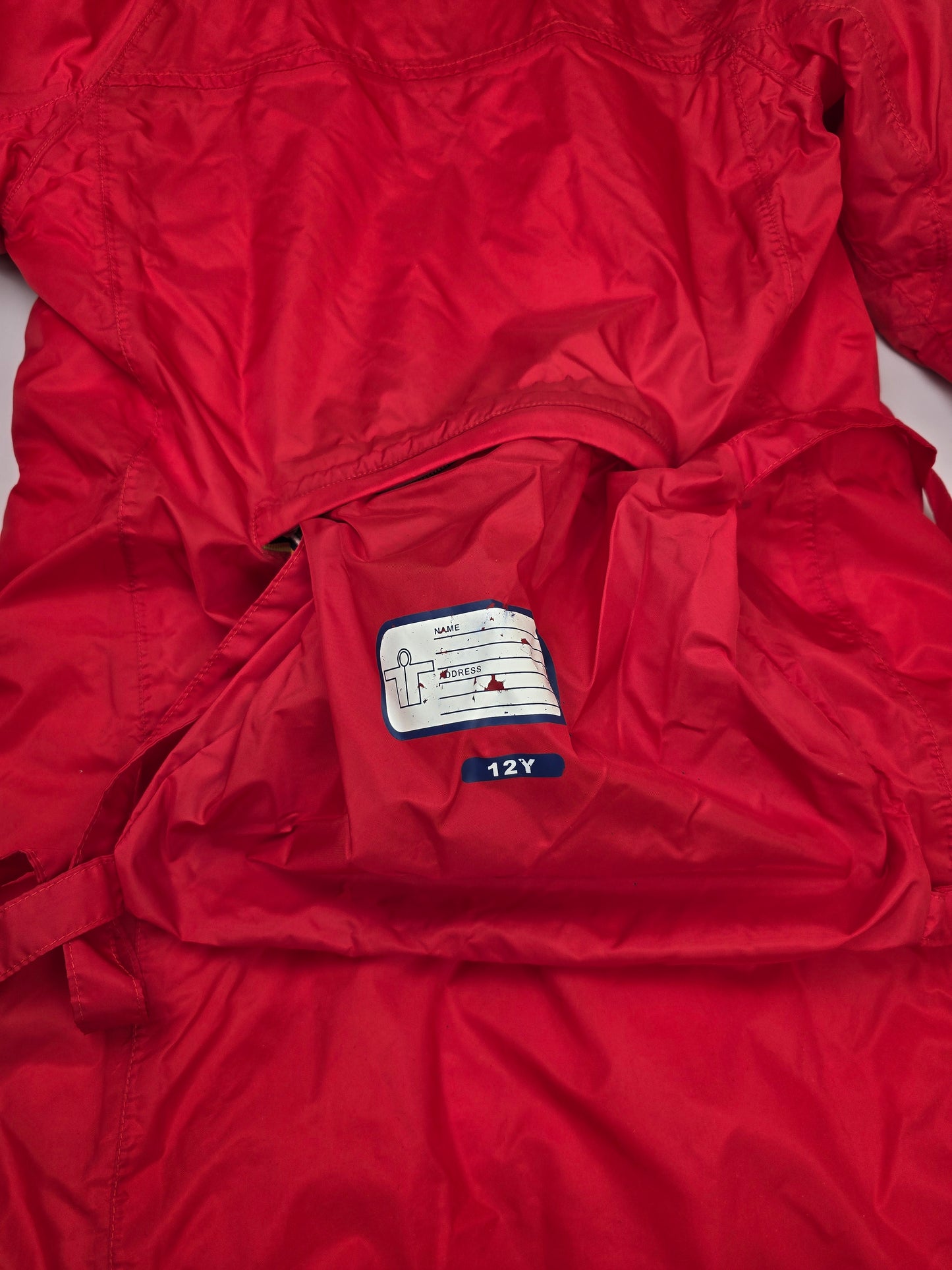 Vintage KWay lighweight long puffer coat/anorak 12Y