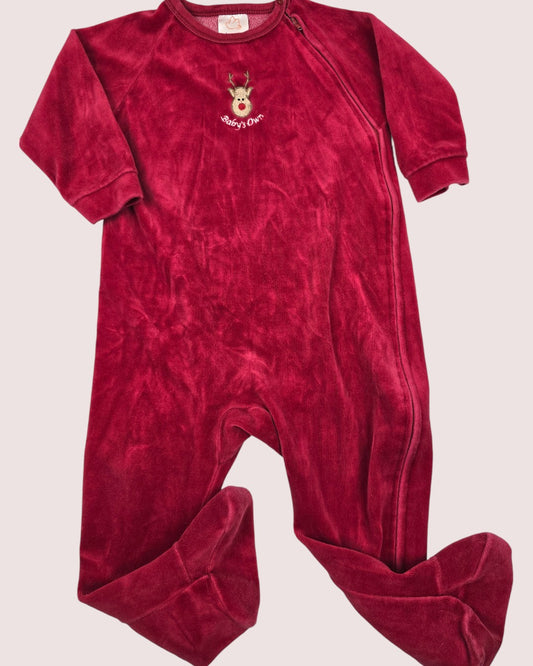 Vintage baby's own velvet holiday sleeper 24m