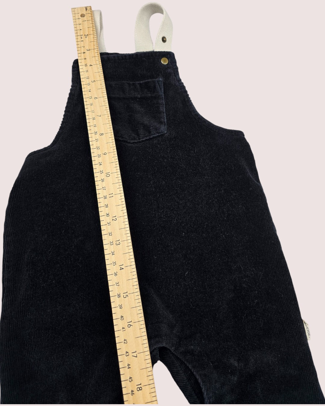 Greige pinwale overalls 9-12m