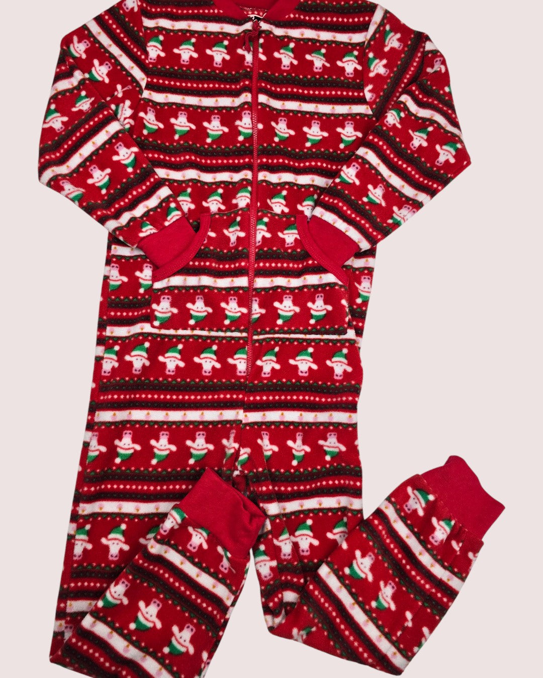 Cows fleece romper/sleeper Size 6