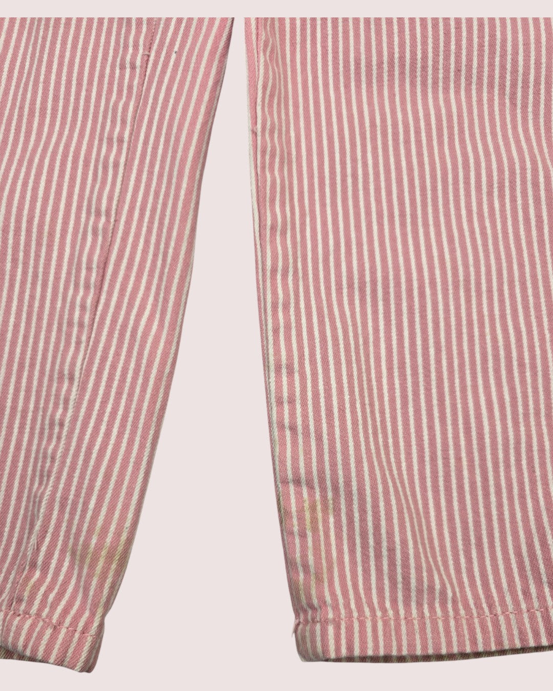 Key brand pink hickory stripe overalls Size 6