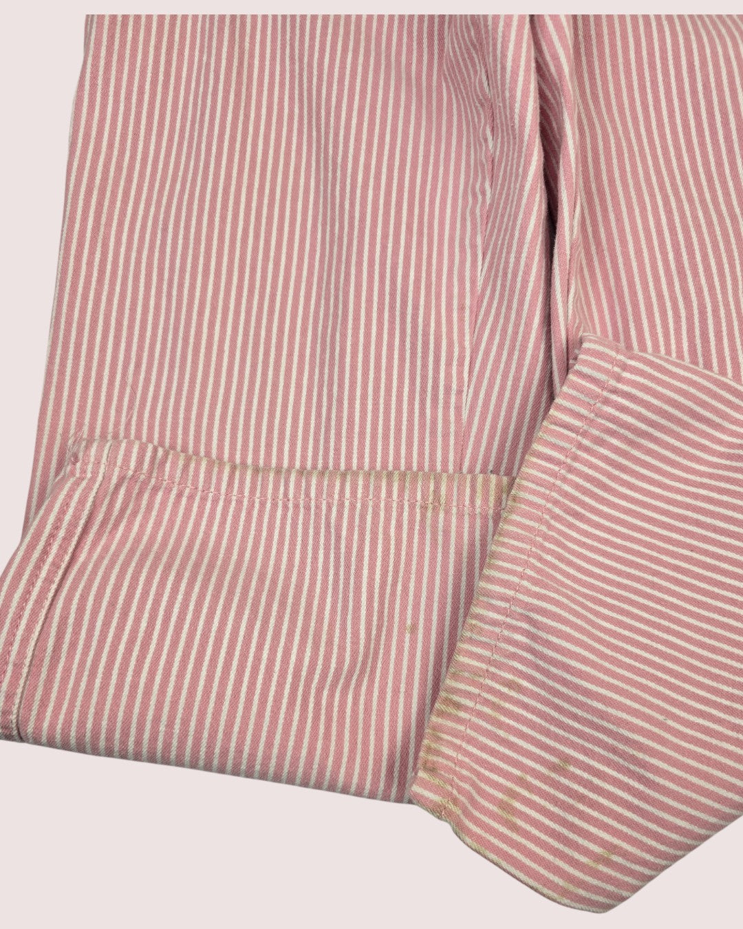 Key brand pink hickory stripe overalls Size 6
