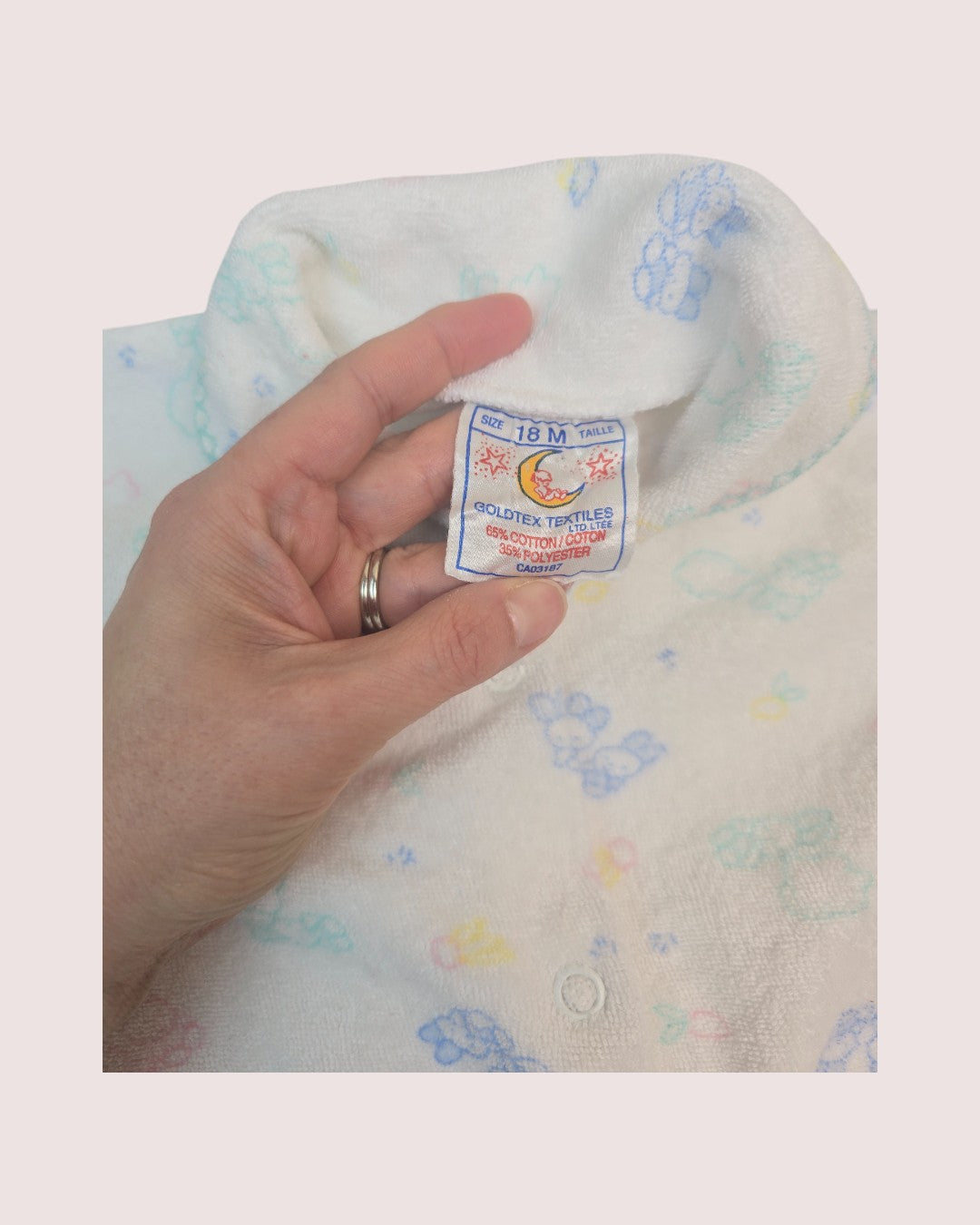 Vintage Goldtex terry romper Tagged 18M