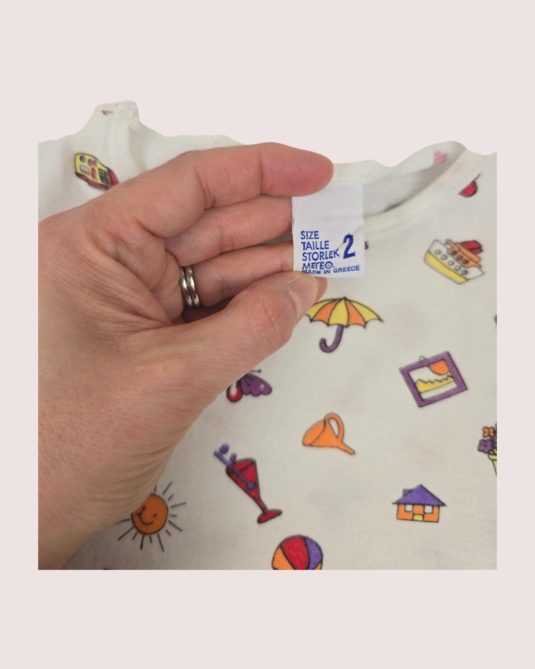 Beach print tee 2T