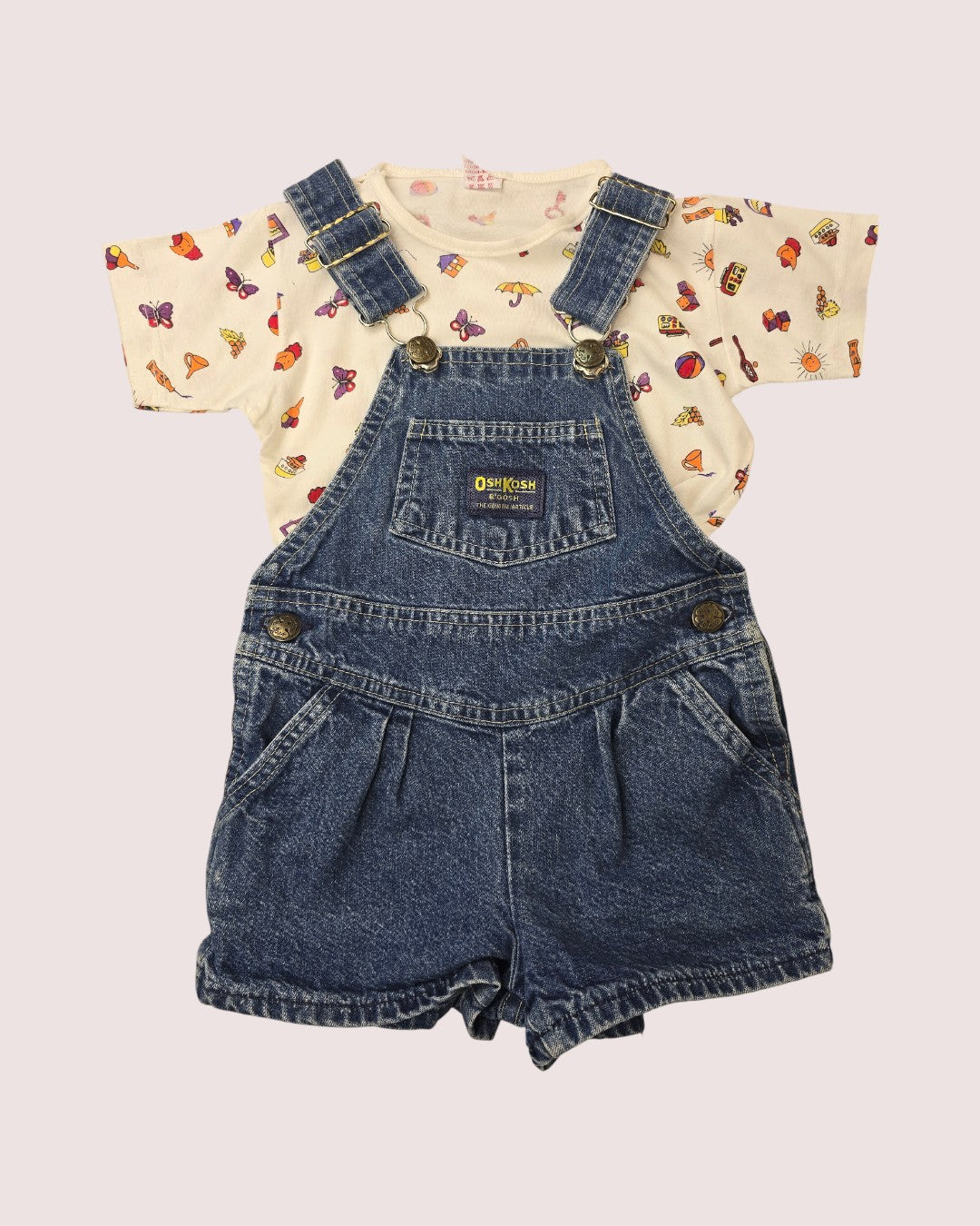 Vintage oshkosh shortalls 3T
