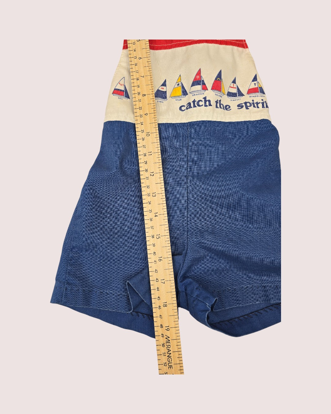 Vintage HealthTex sailboat shortalls 4T
