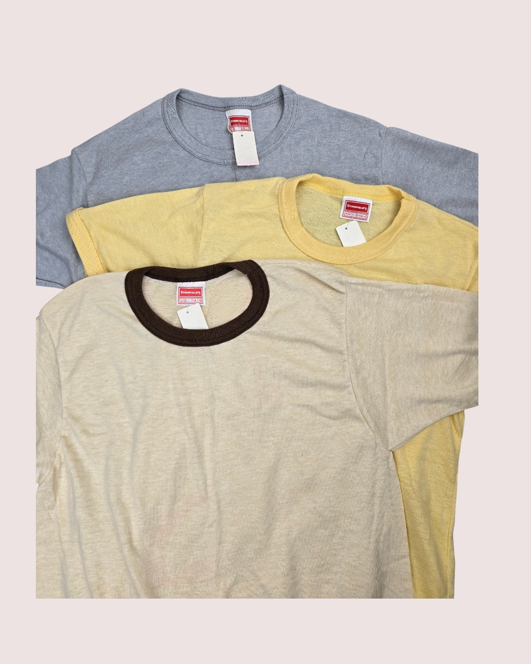 Deadstock vintage Stanfield single stitch tees 10-16Y