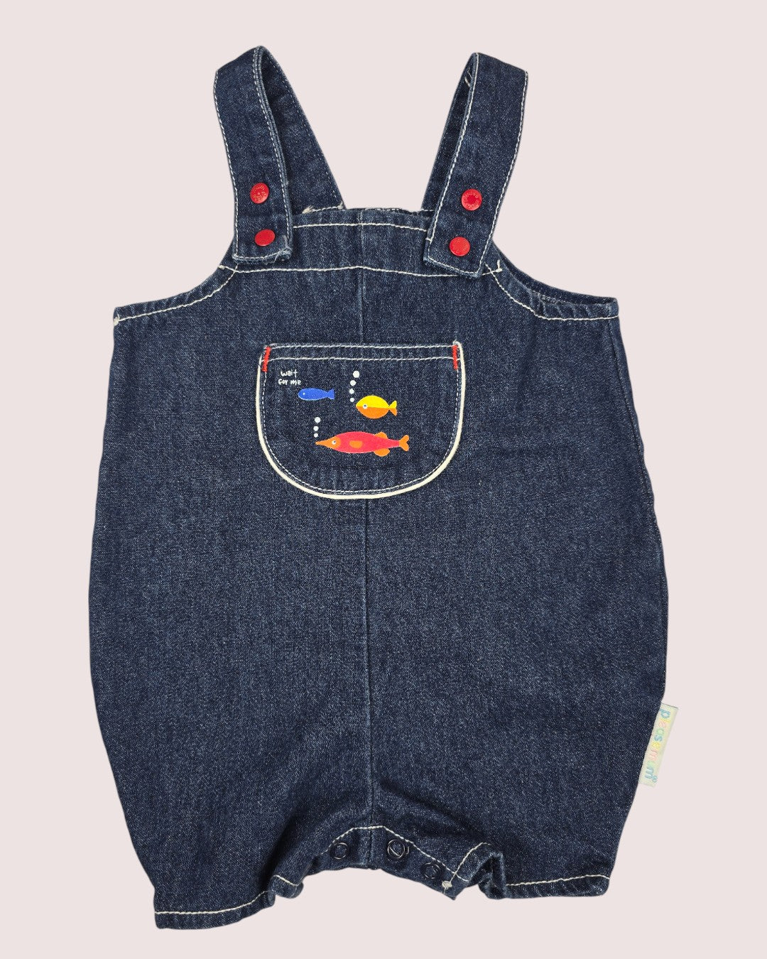 Vintage Please Mum shortalls 6-9m