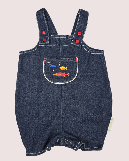 Vintage Please Mum shortalls 6-9m