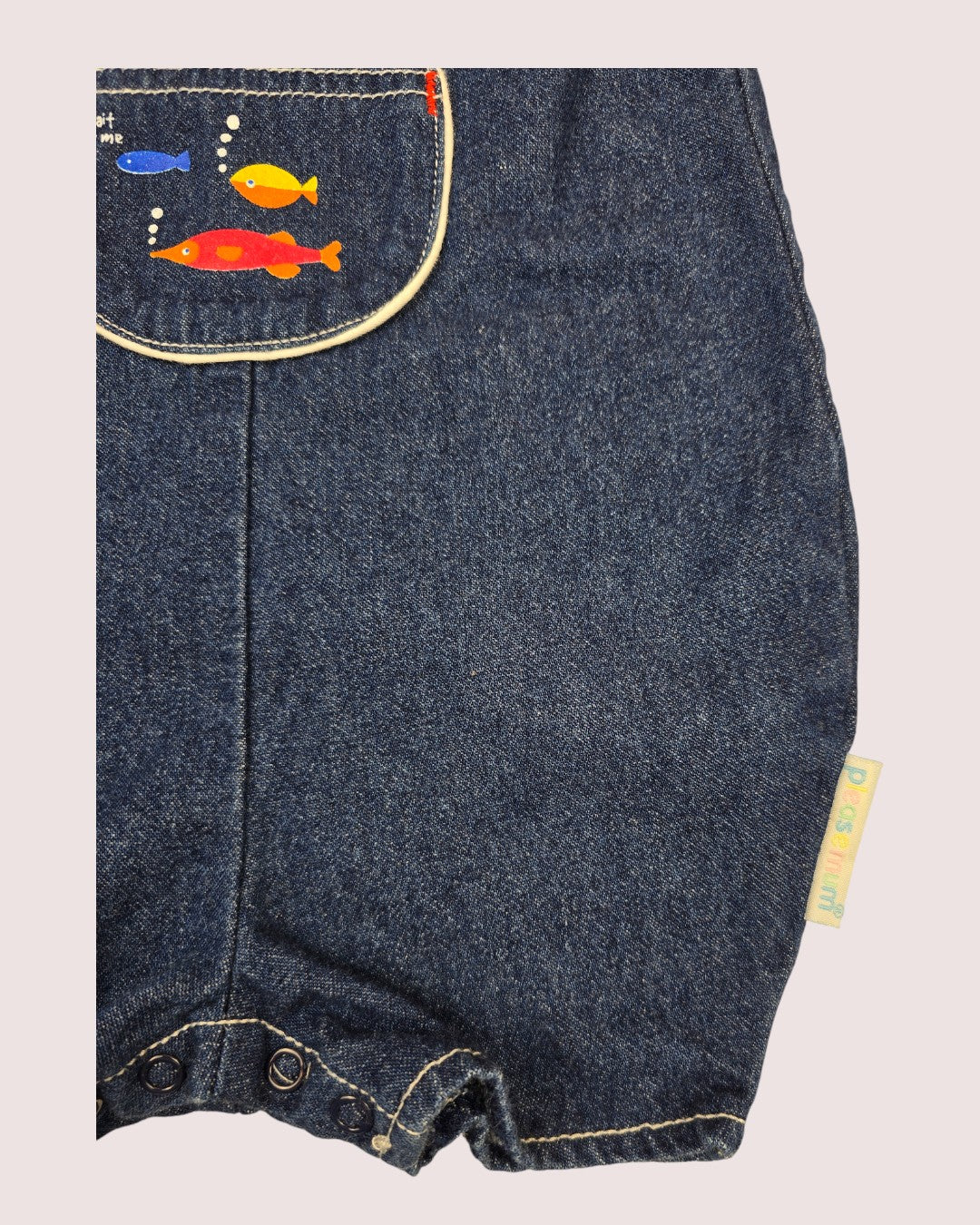 Vintage Please Mum shortalls 6-9m