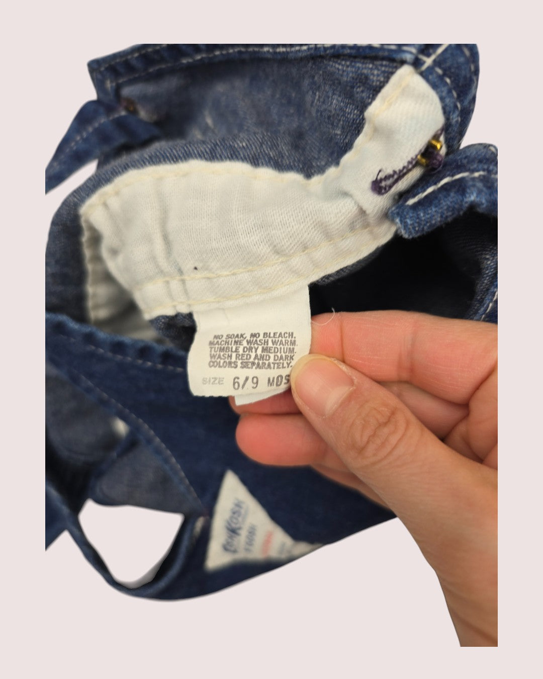 Vintage Oshkosh footed overalls Tagged 6/9m