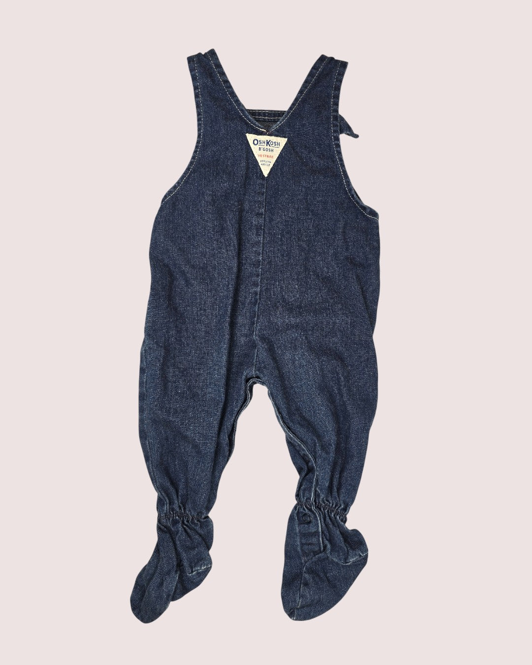 Vintage Oshkosh footed overalls Tagged 6/9m